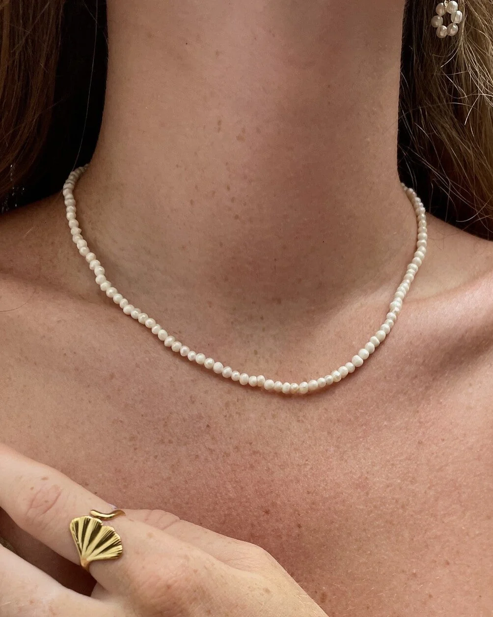 100% Real Fresh Water Pearl - Necklace - Stainless Steel - Image 3