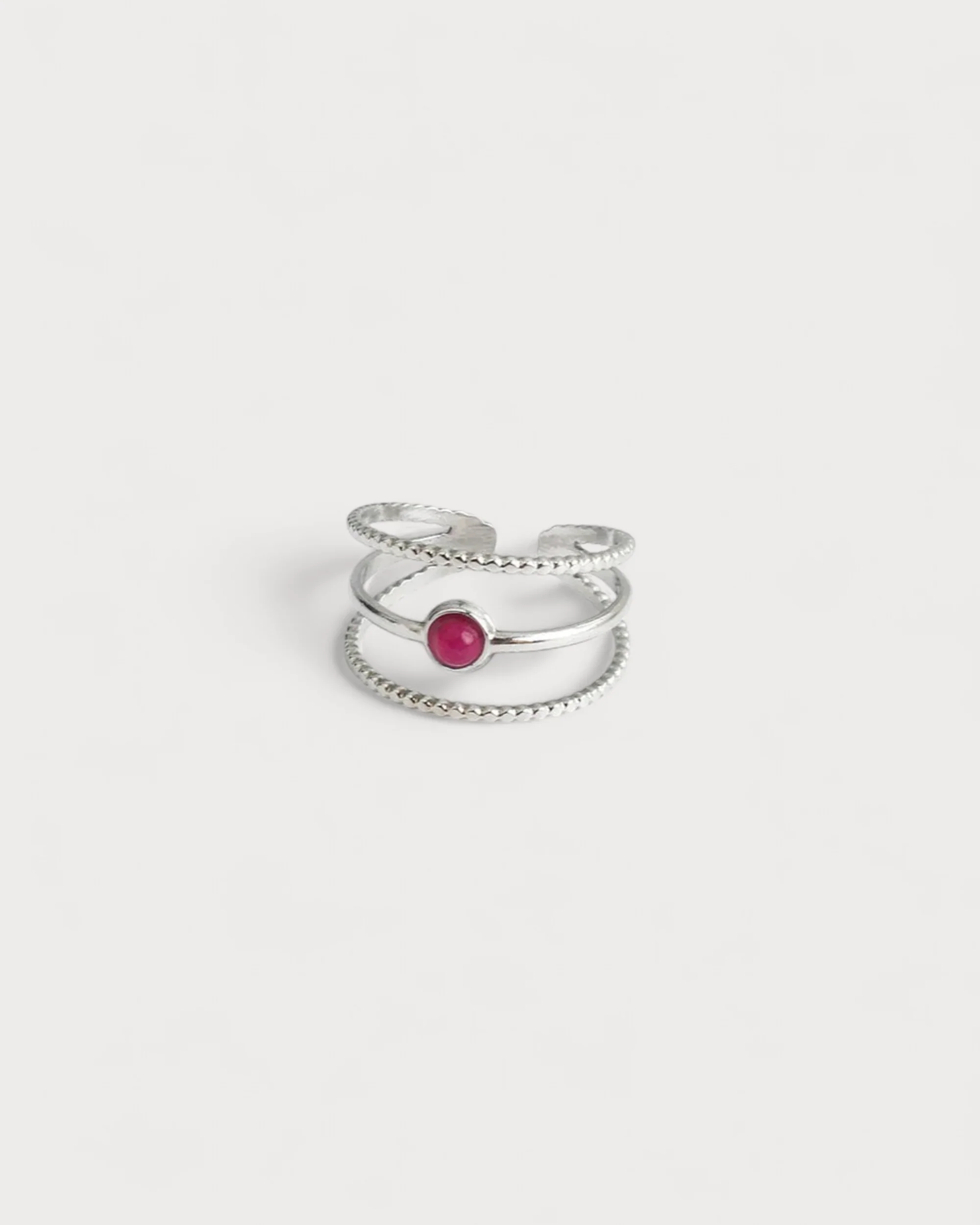 Aarya - Ring - Natural Stone - Stainless Steel - Adjustable - Image 12
