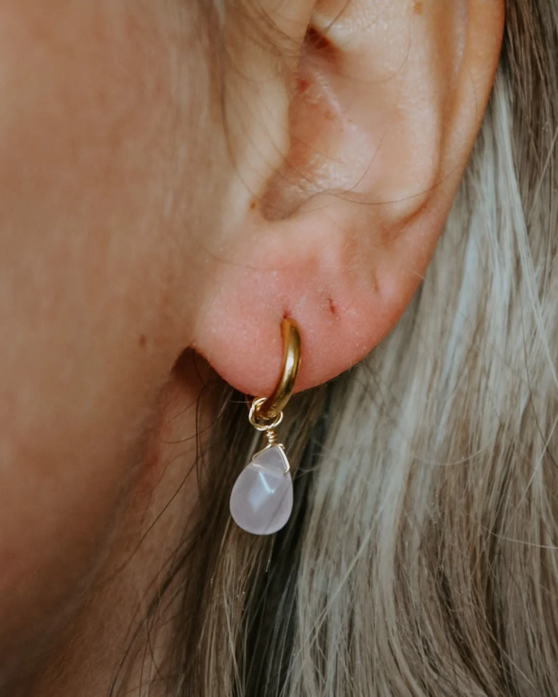 Aline - Earrings - Natural Stone - Stainless Steel - Image 7