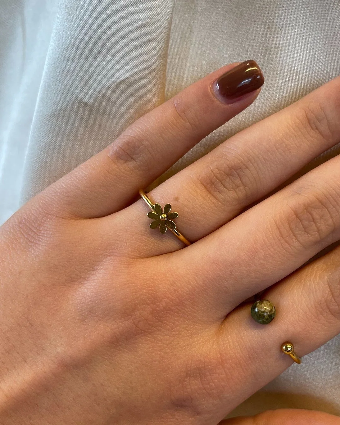 Bloom Flower - Ring - Stainless Steel - Adjustable - Image 2