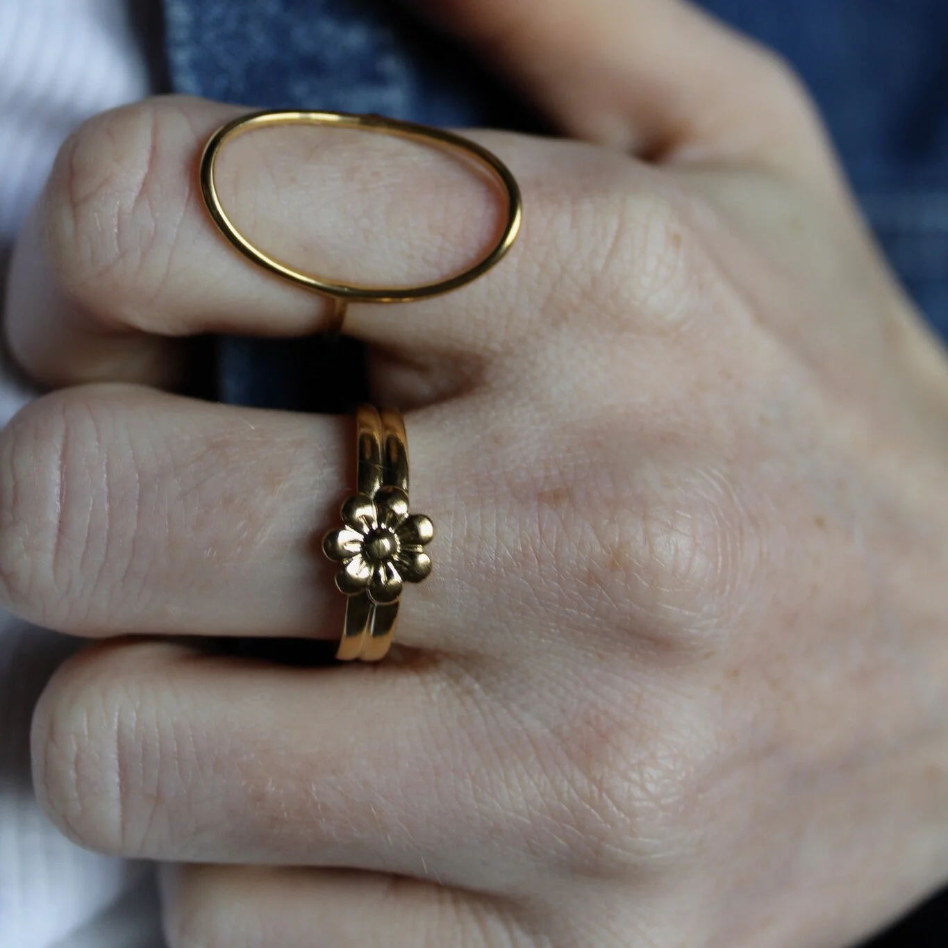 Blossom Flower - Ring - Stainless Steel - Adjustable - Image 2