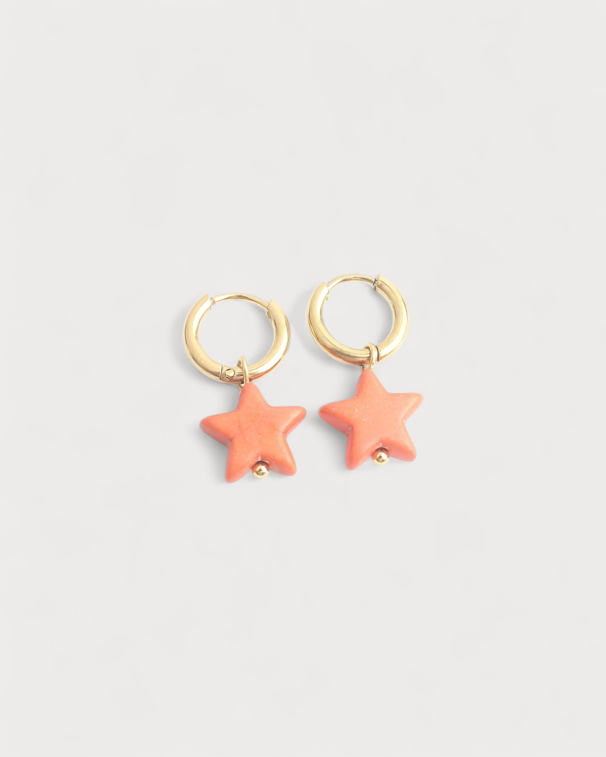 Bright Star - Earrings - Natural Stone - Stainless Steel - Image 4