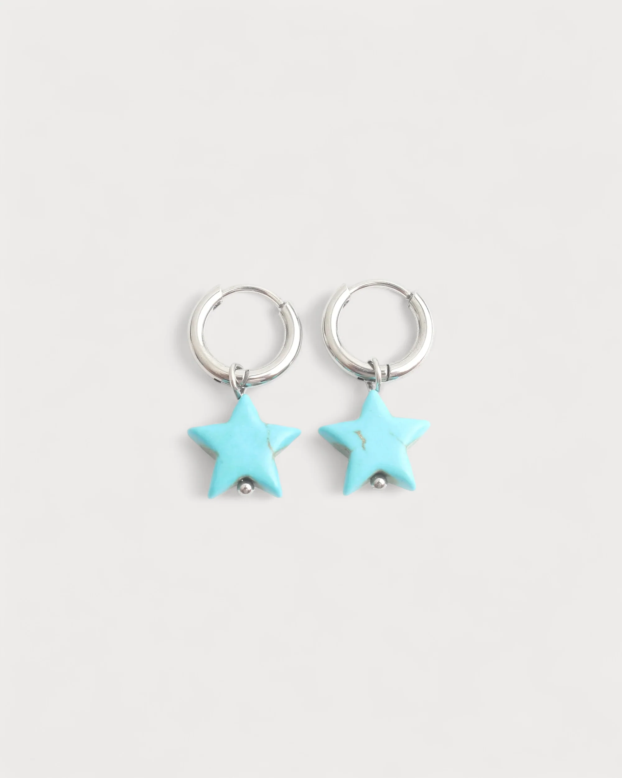 Bright Star - Earrings - Natural Stone - Stainless Steel - Image 6
