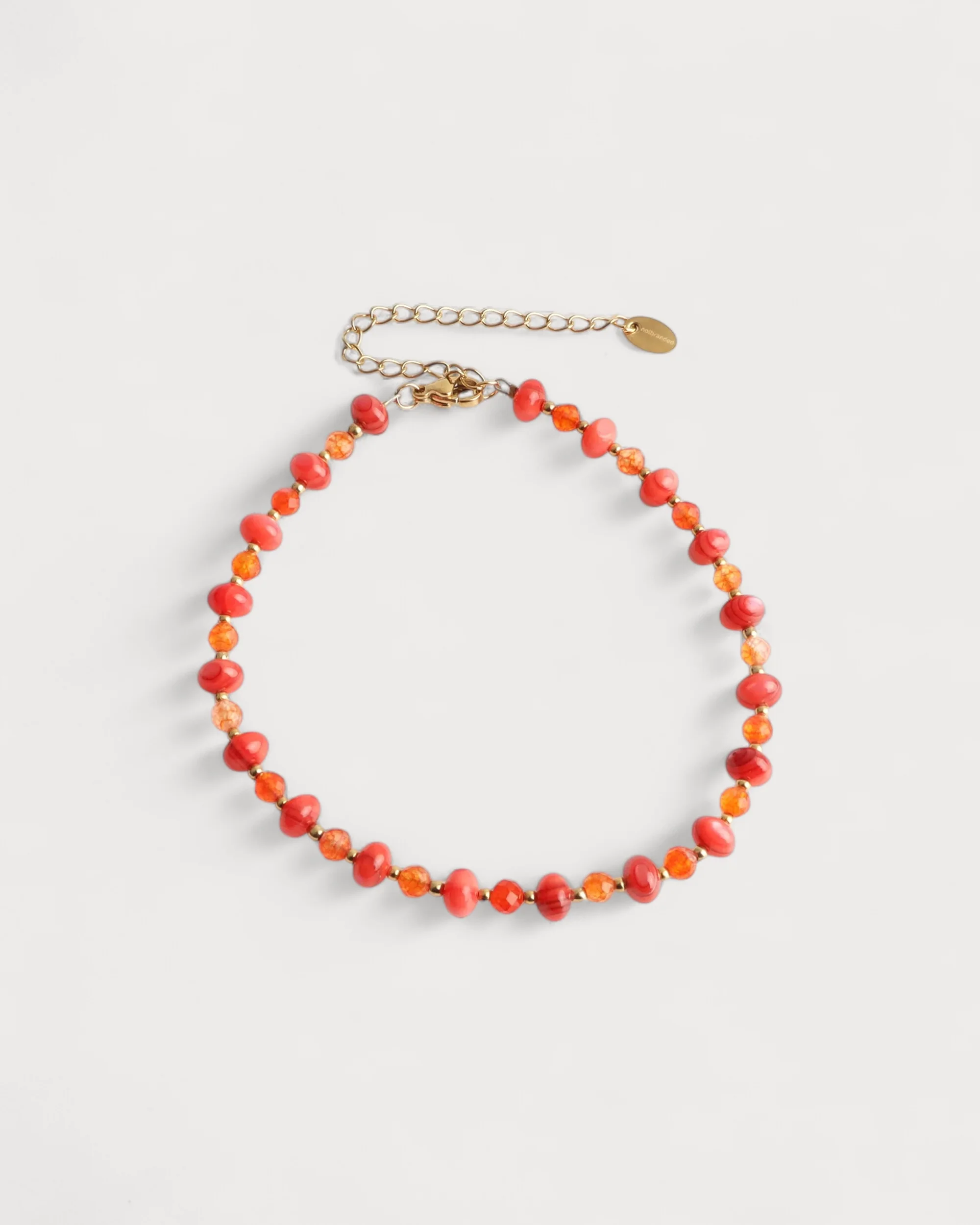 Celia - Ankle Bracelet - Natural Stone - Stainless Steel - Image 4