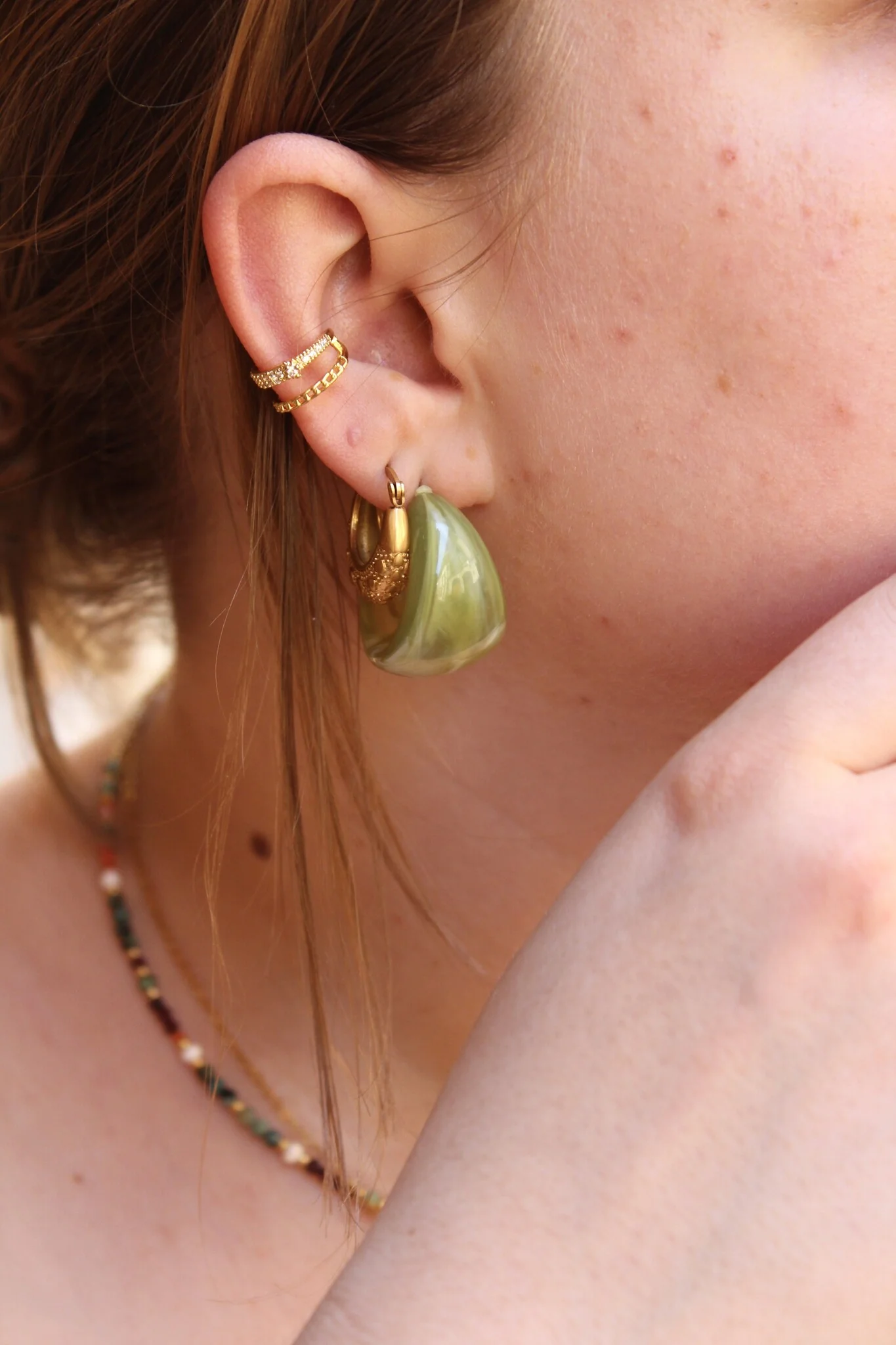 Chunky Hoops - Earrings - Stainless Steel - Image 2
