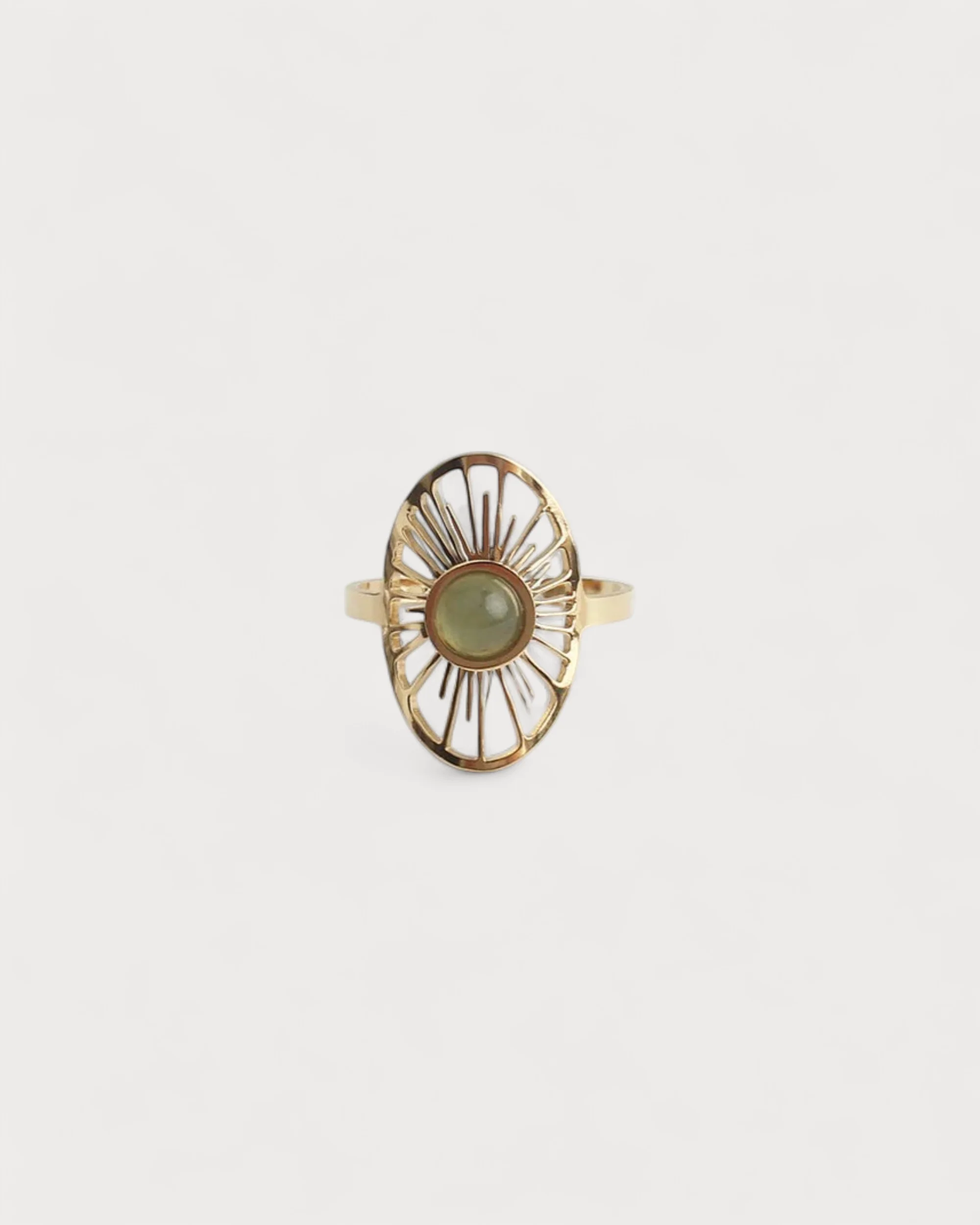 Claudia - Ring - Natural Stone - Stainless Steel - Adjustable - Image 3