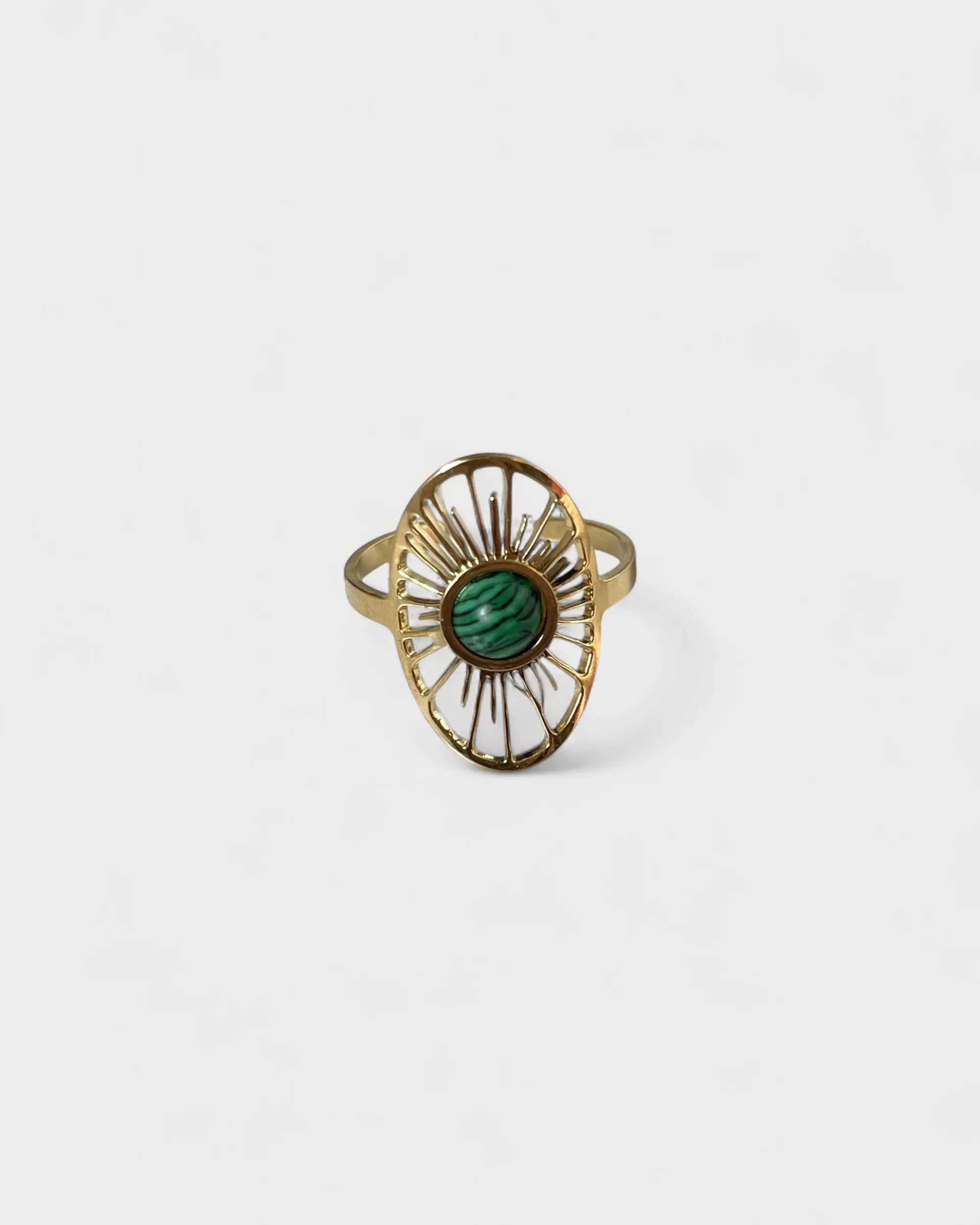Claudia - Ring - Natural Stone - Stainless Steel - Adjustable - Image 7