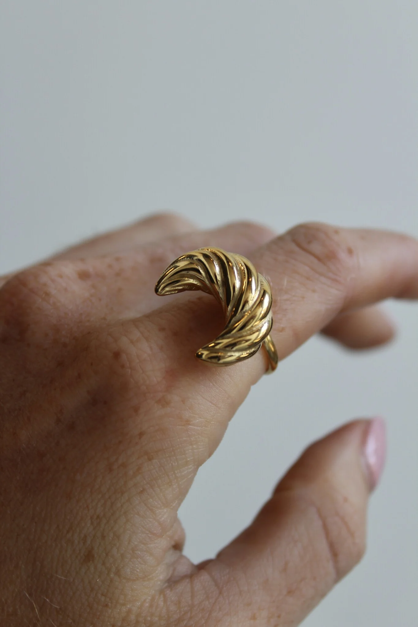 Croissant - Ring - Stainless Steel - Adjustable - Image 2