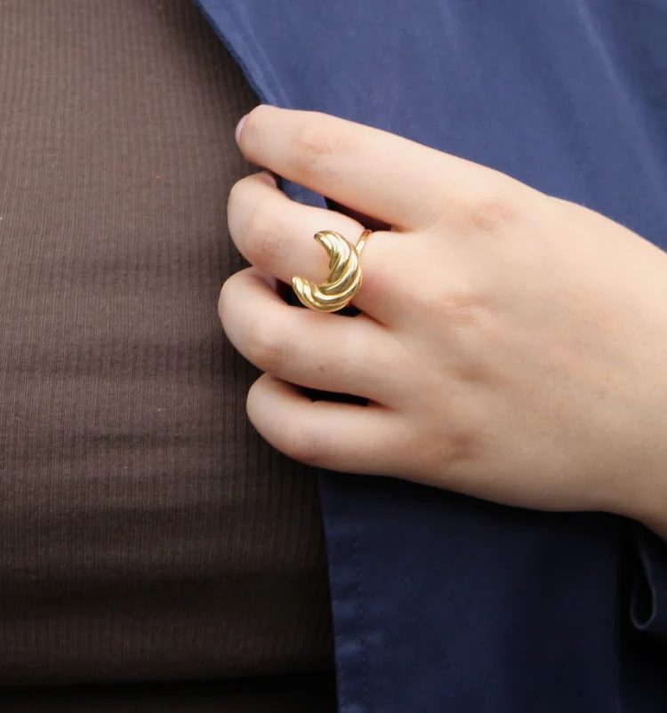 Croissant - Ring - Stainless Steel - Adjustable - Image 6