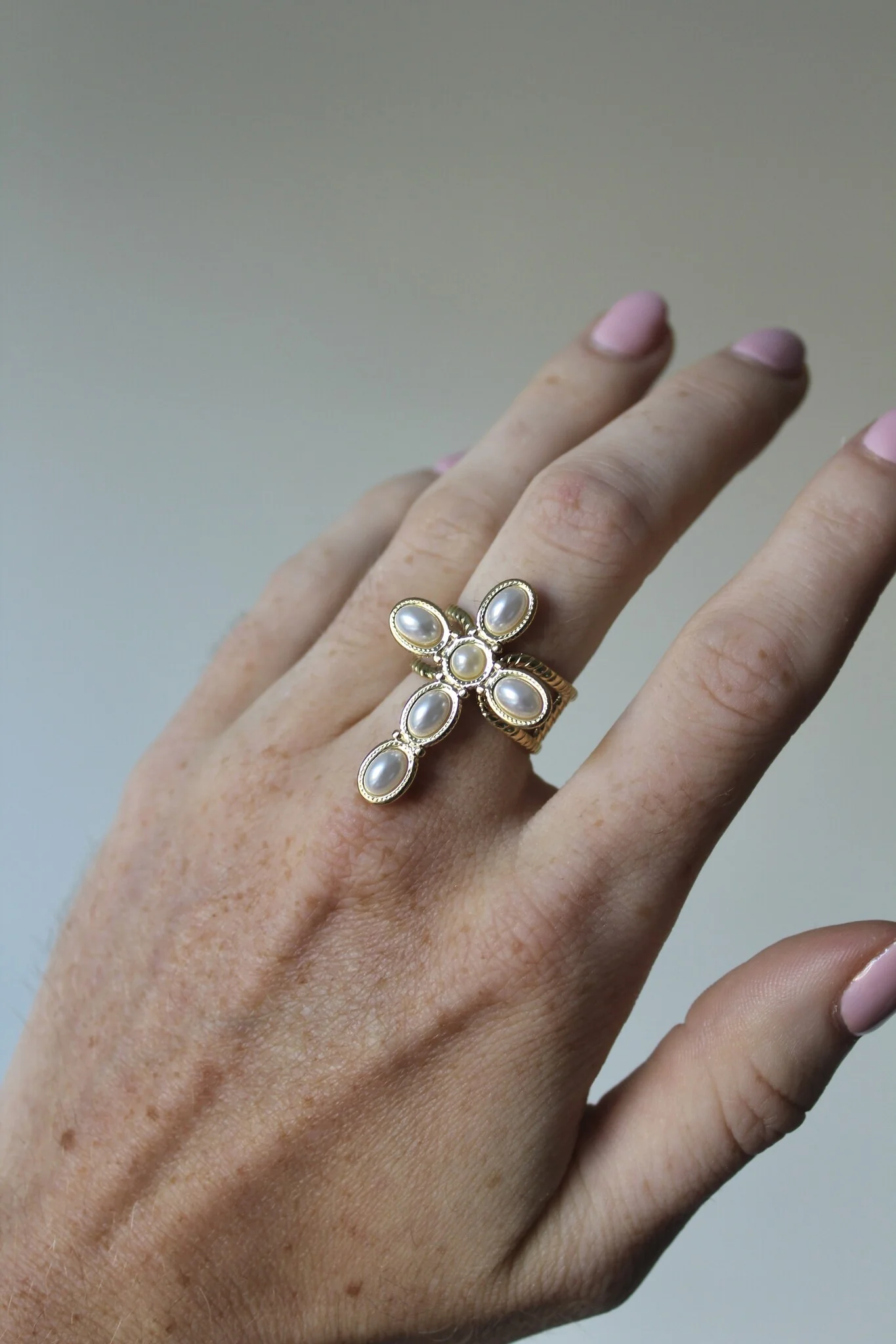 Cross - Ring - Stainless Steel - Adjustable - Image 8