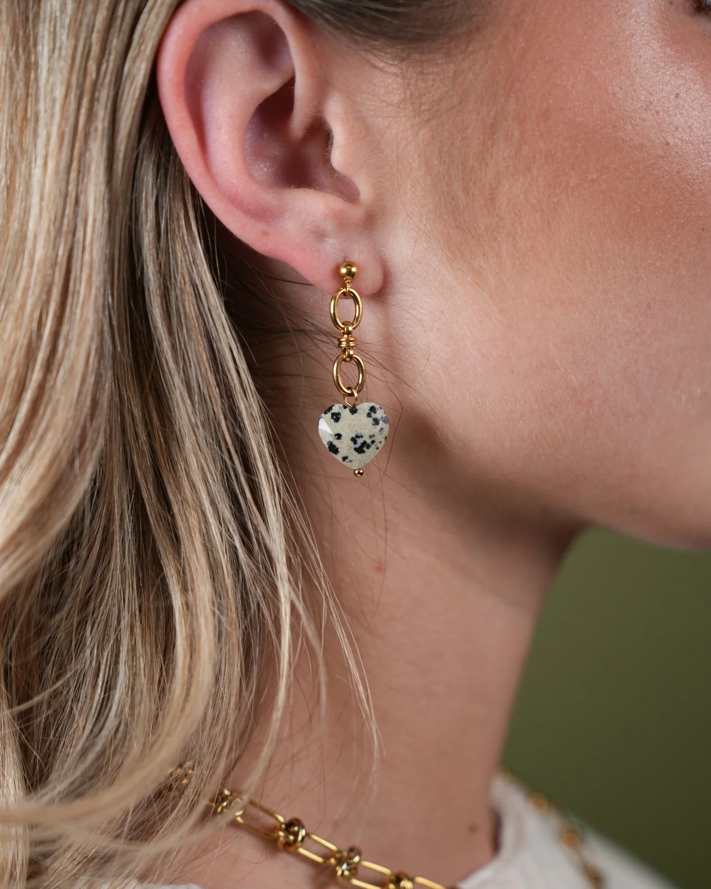 Crystel - Earrings - Natural Stone - Stainless Steel - Image 5