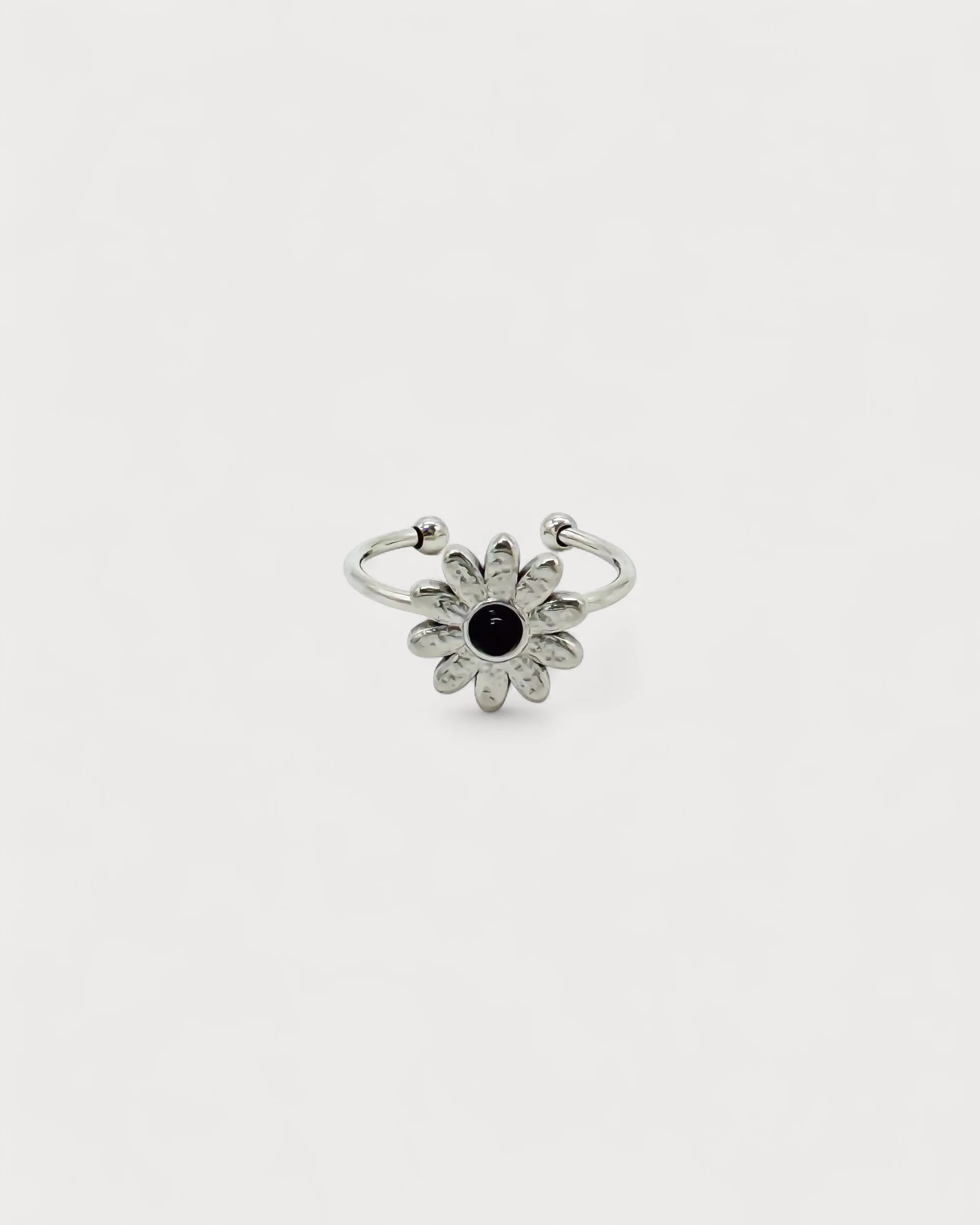 Daisy - Ring - Natural Stone - Stainless Steel - Adjustable - Image 7