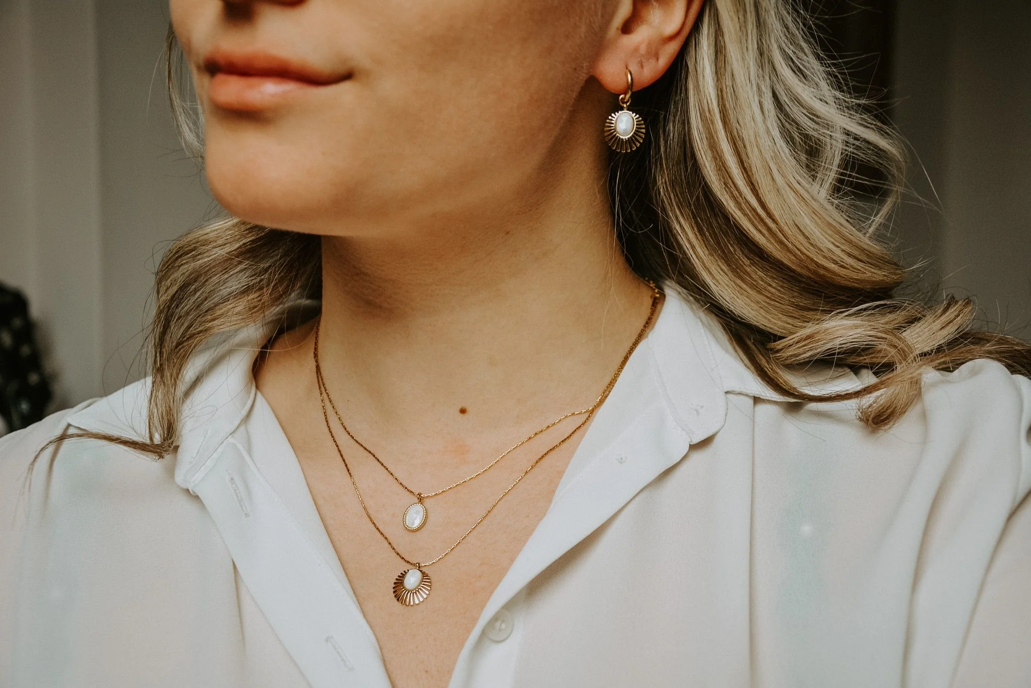 Danae - Necklace - Natural Stone - Stainless Steel - Image 4