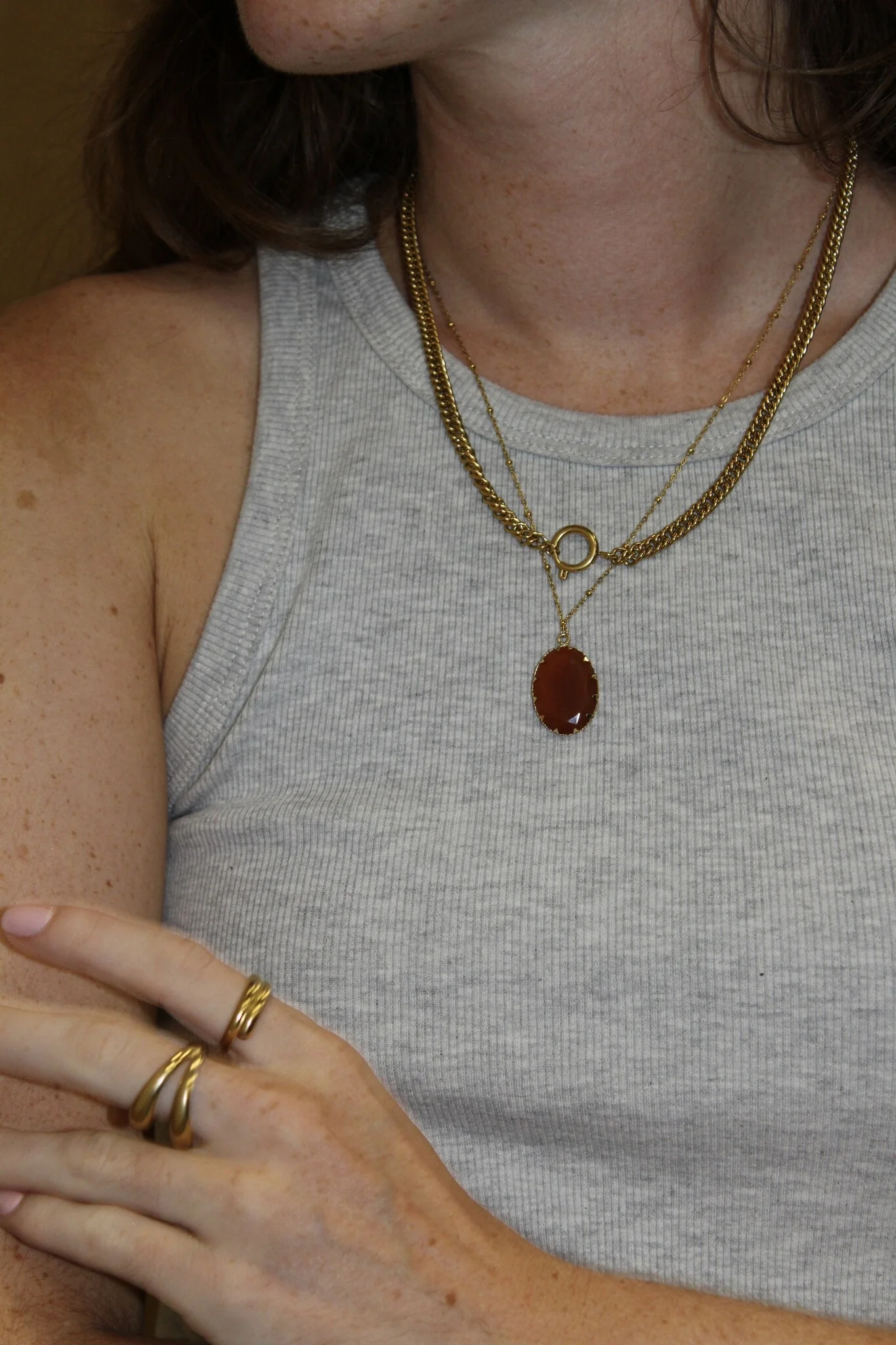 Darla - Necklace - Natural Stone - Stainless Steel - Image 7