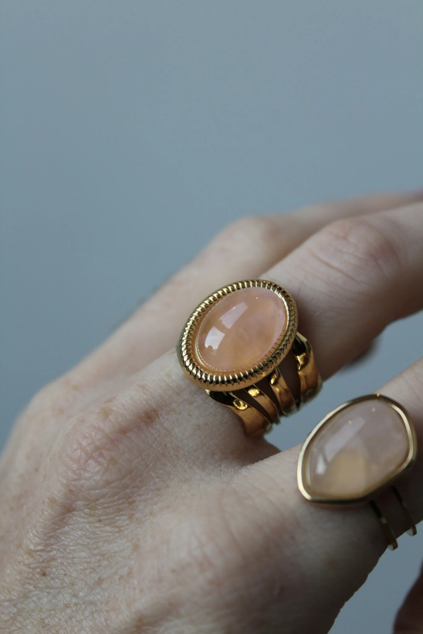 Davina - Ring - Natural Stone - Stainless Steel - Adjustable - Image 7