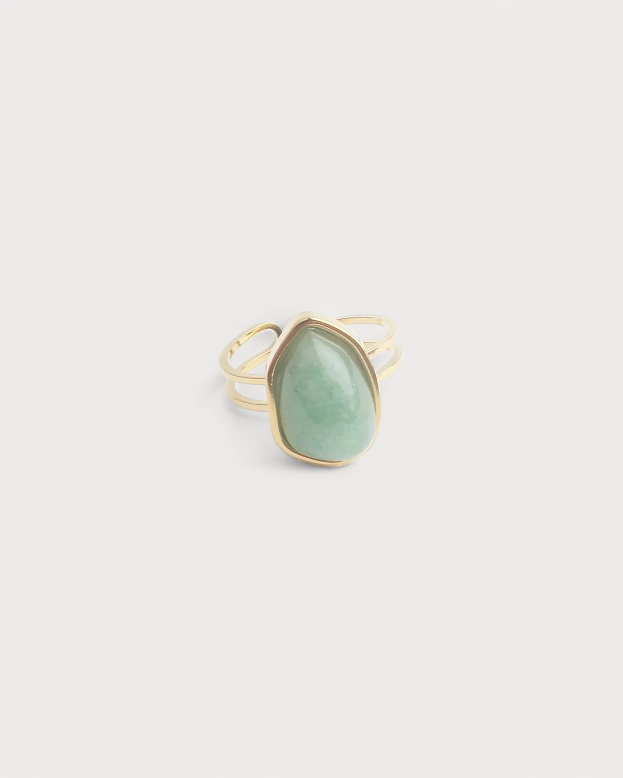 Doloris - Ring - Natural Stone - Stainless Steel - Adjustable - Image 3