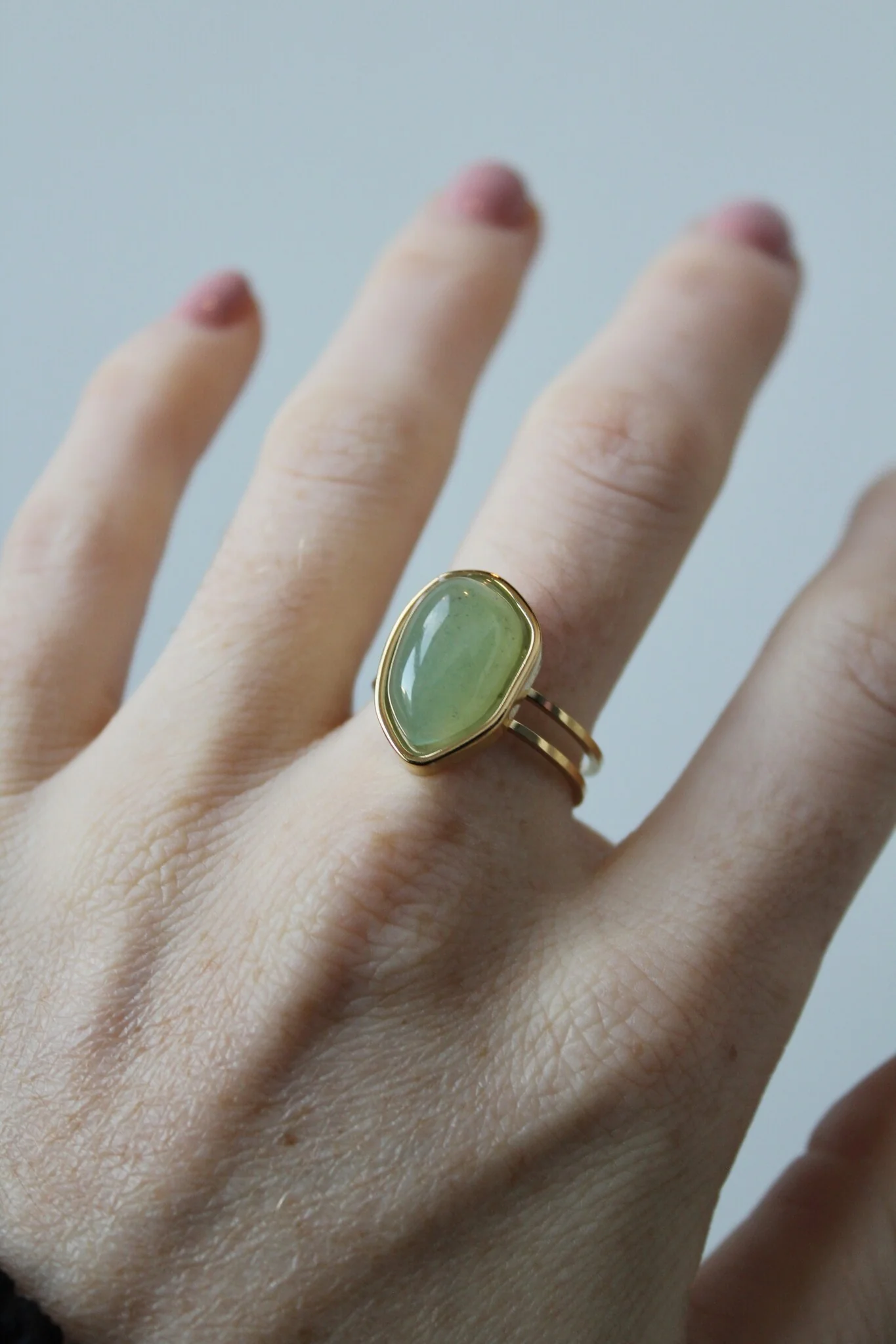 Doloris - Ring - Natural Stone - Stainless Steel - Adjustable - Image 4