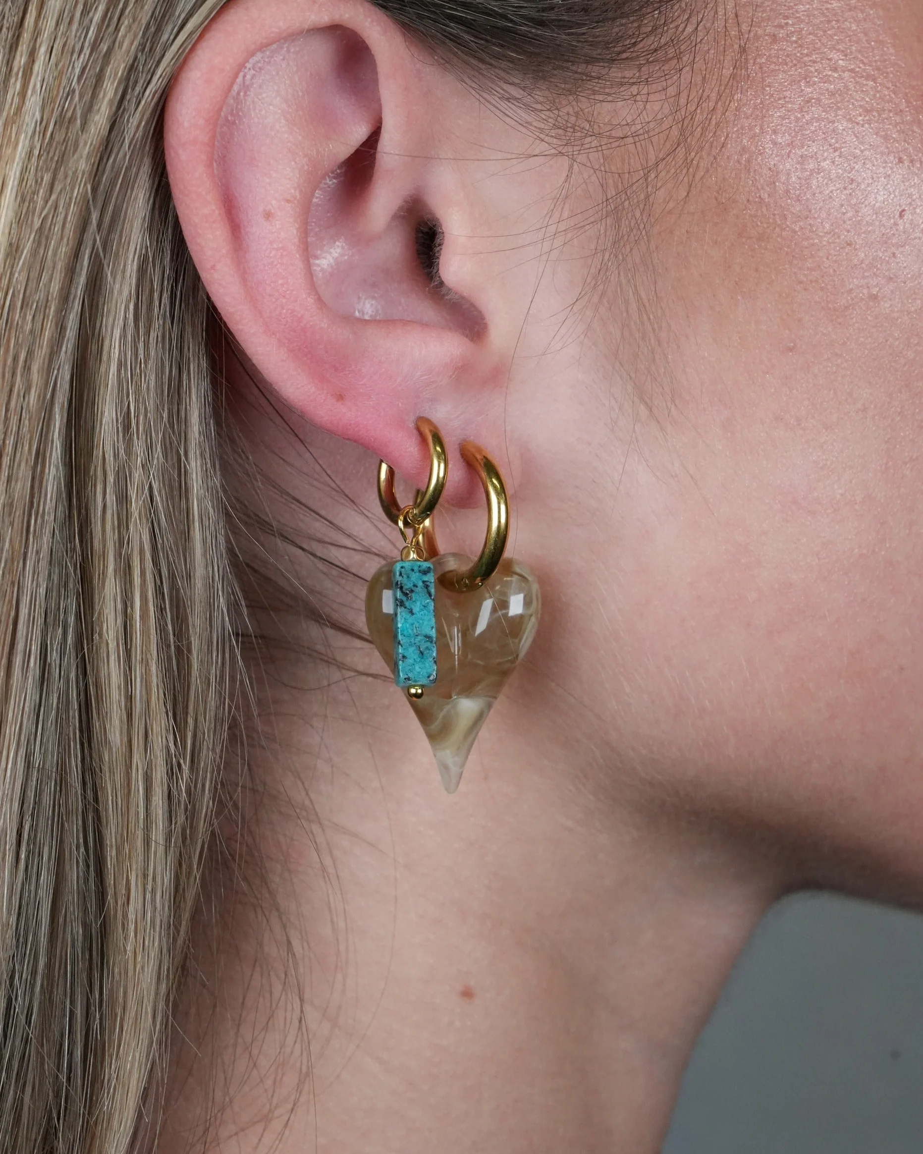 Dora - Earrings - Natural Stone - Stainless Steel - Image 28