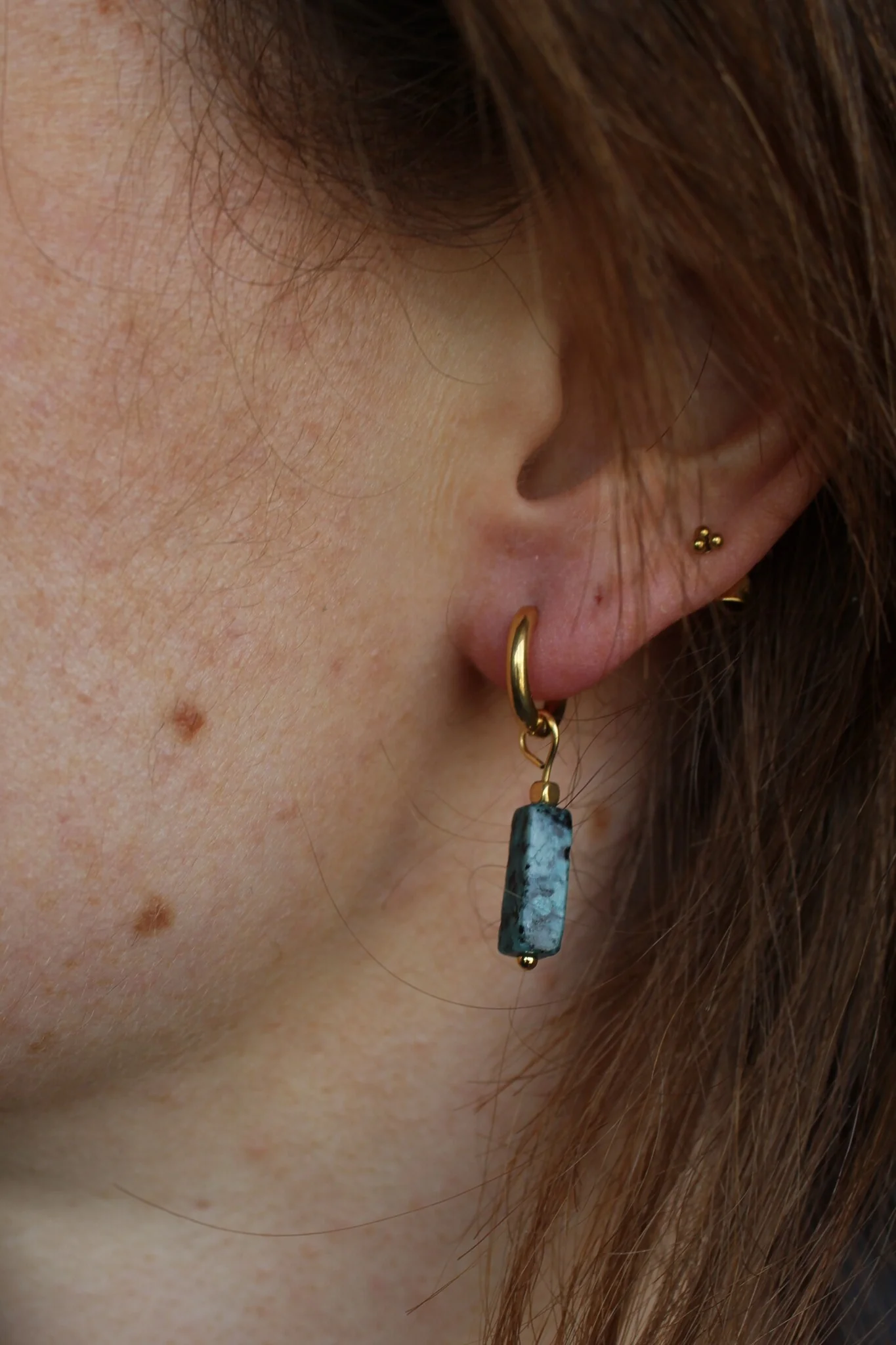 Dora - Earrings - Natural Stone - Stainless Steel - Image 30