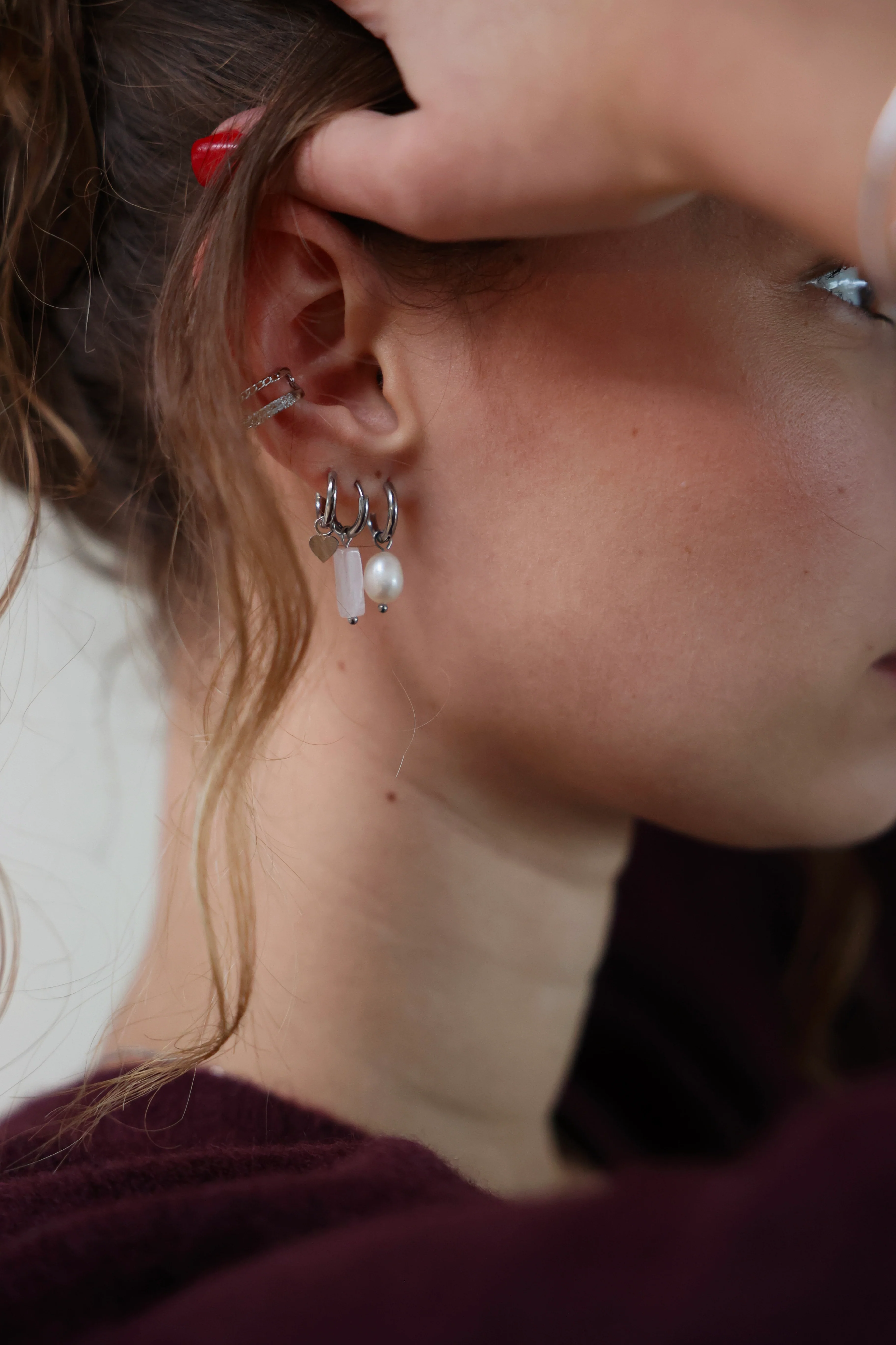 Dora - Earrings - Natural Stone - Stainless Steel - Image 8