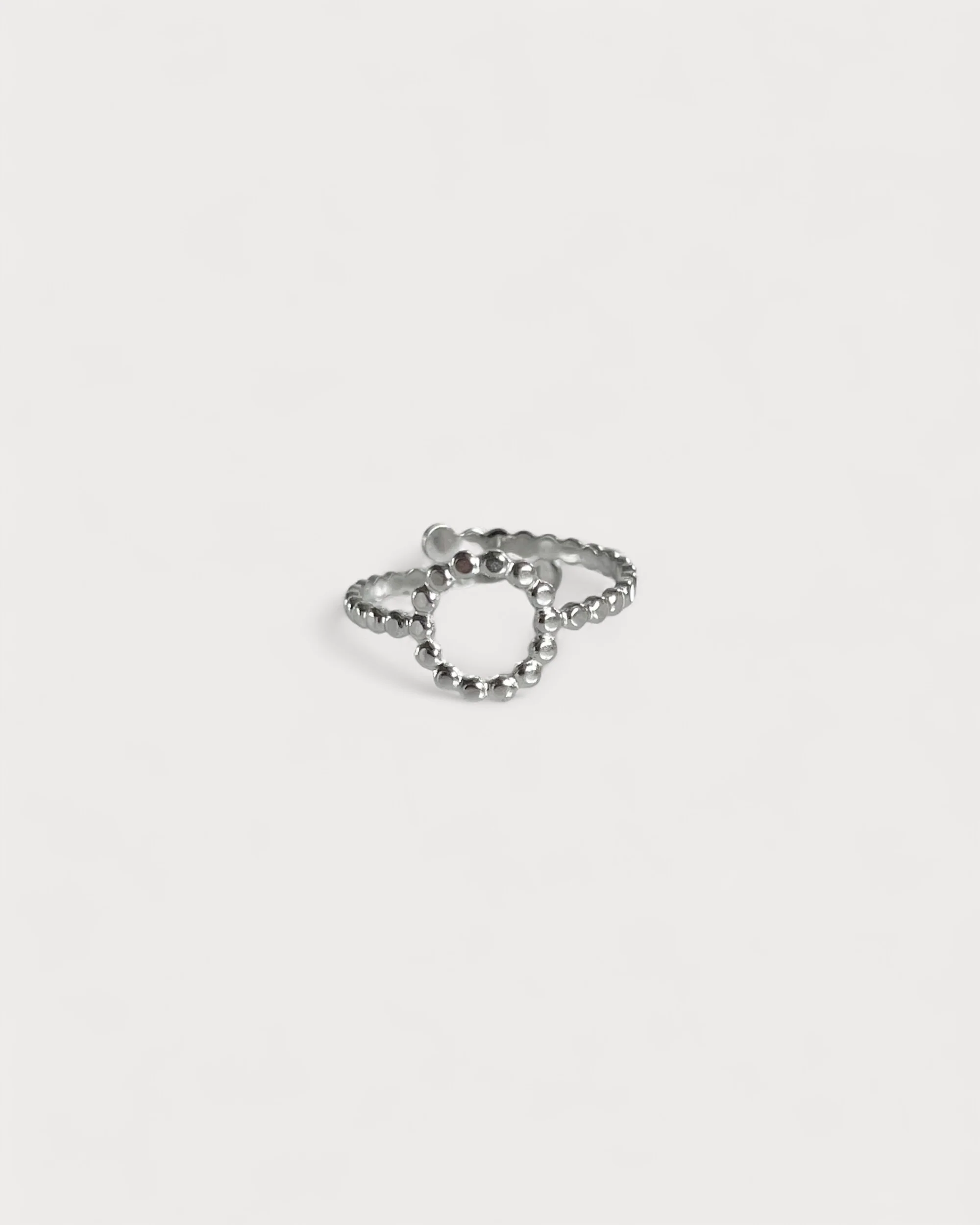 Dotted Circle - Ring - Stainless Steel - Adjustable - Image 5