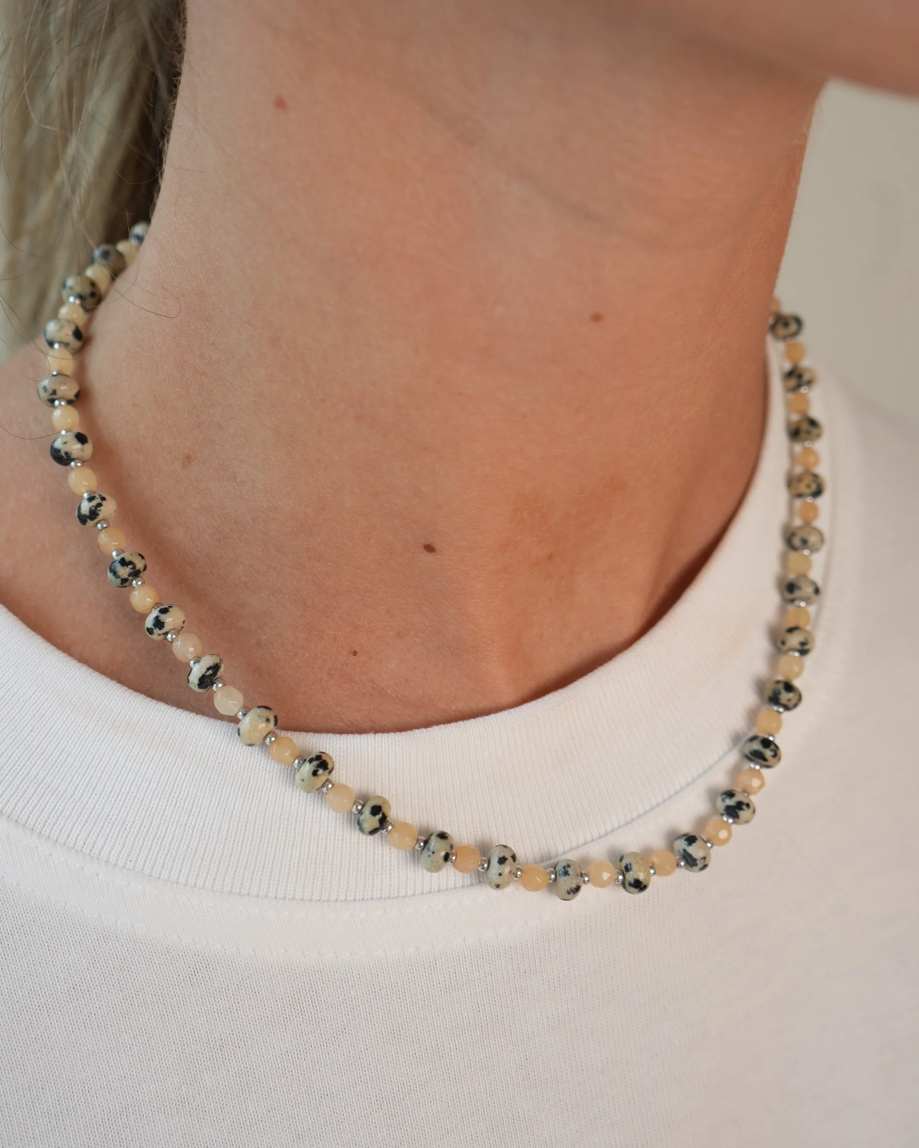 Eliah - Necklace - Natural Stone - Stainless Steel - Image 2