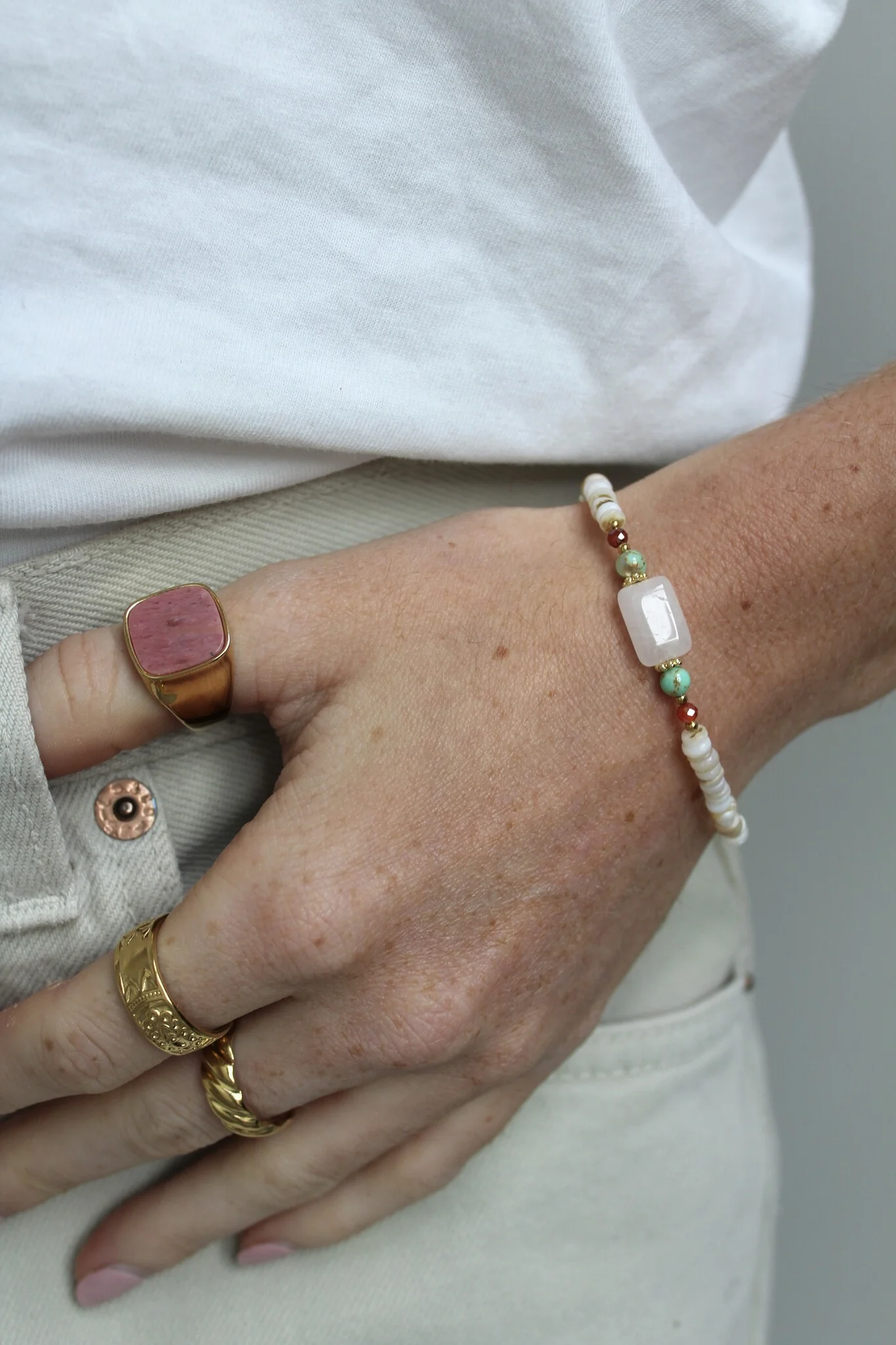 Estefania - Ring - Natural Stone - Stainless Steel - Image 4