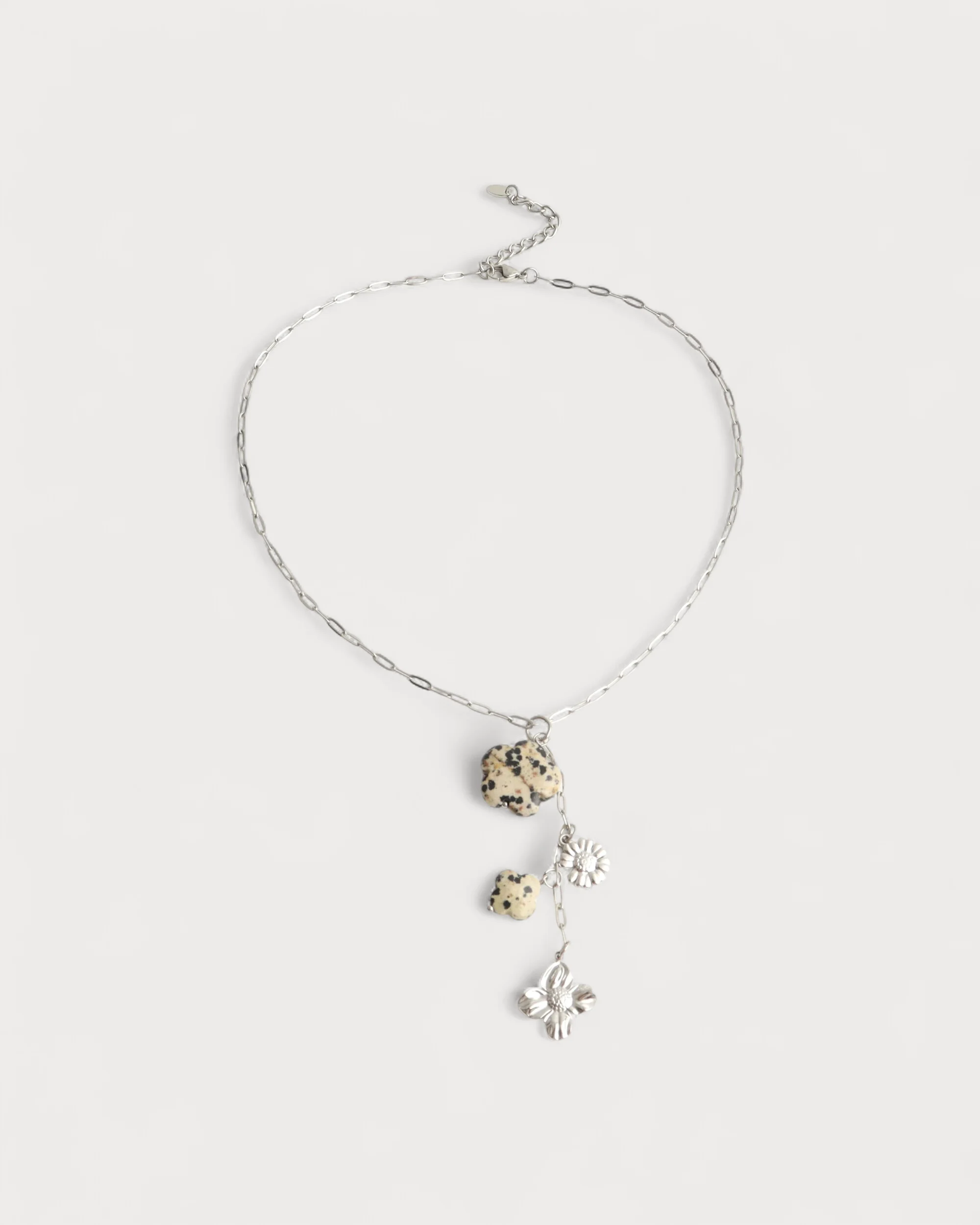 Flore - Necklace - Natural Stone - Stainless Steel - Image 3