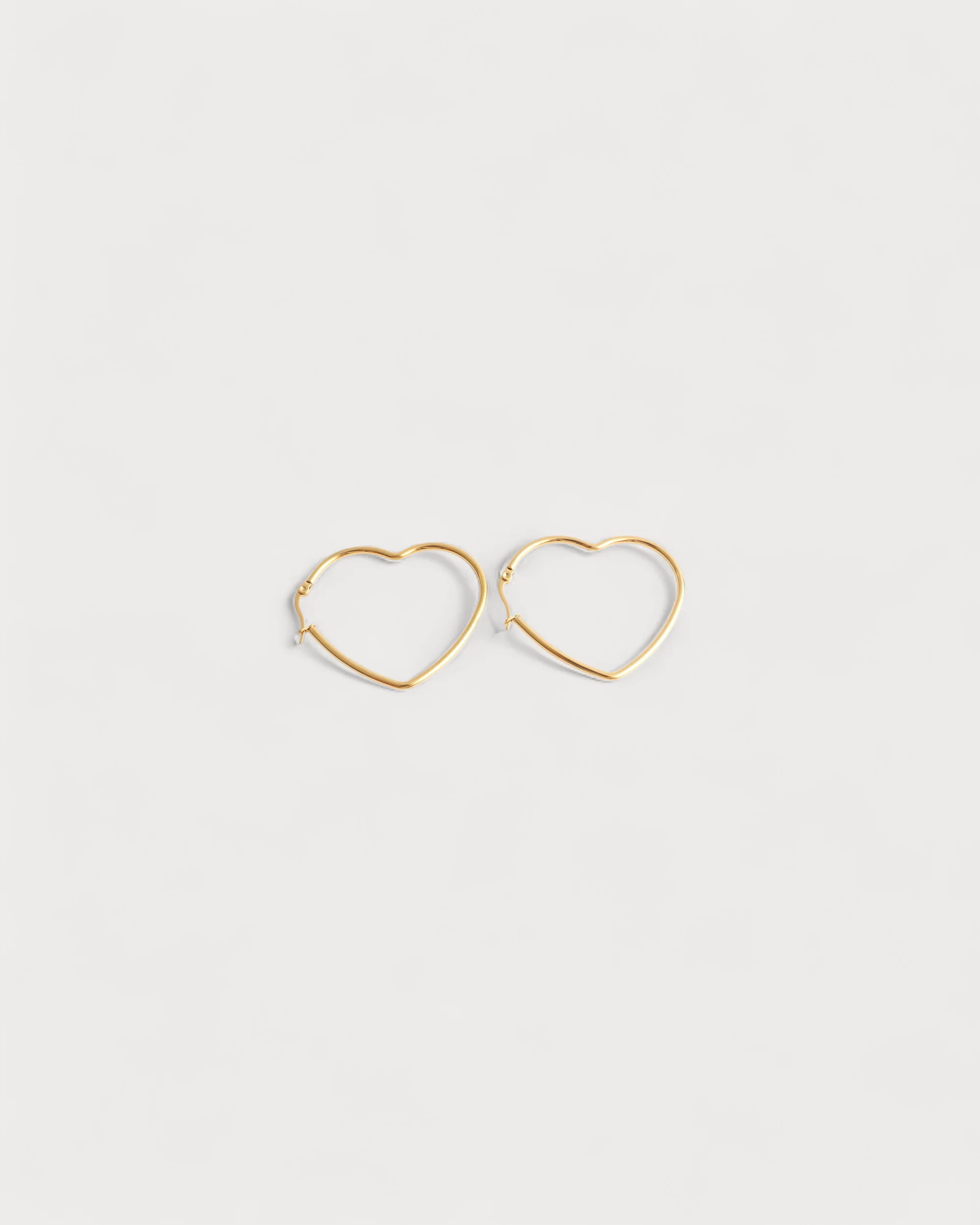 Heart Hoops - Earrings - Stainless Steel - Image 5