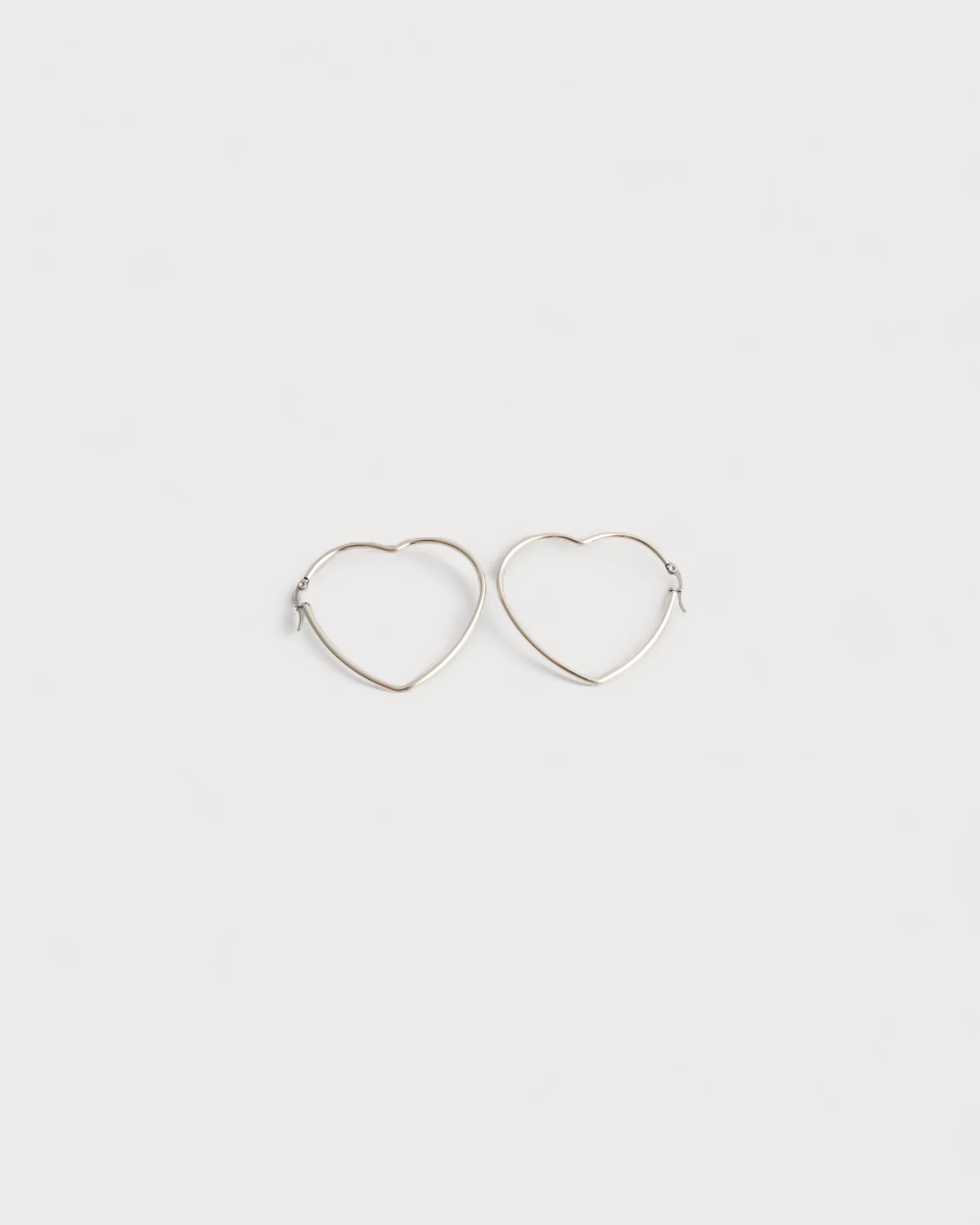 Heart Hoops - Earrings - Stainless Steel - Image 8