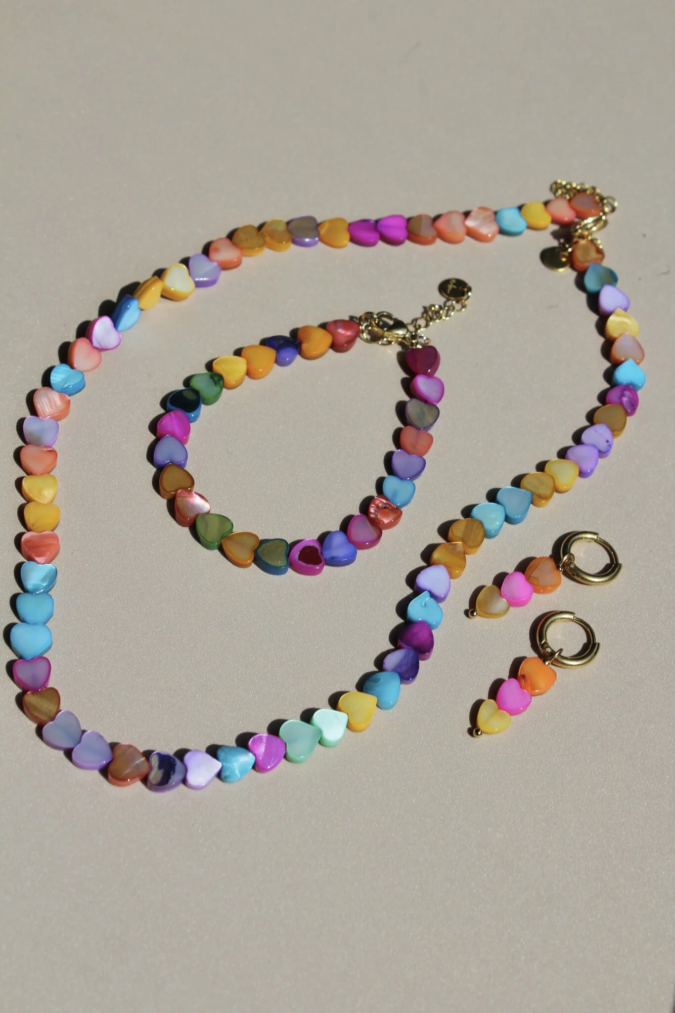 Heart To Heart - Necklace - Natural Stone - Stainless Steel - Image 4