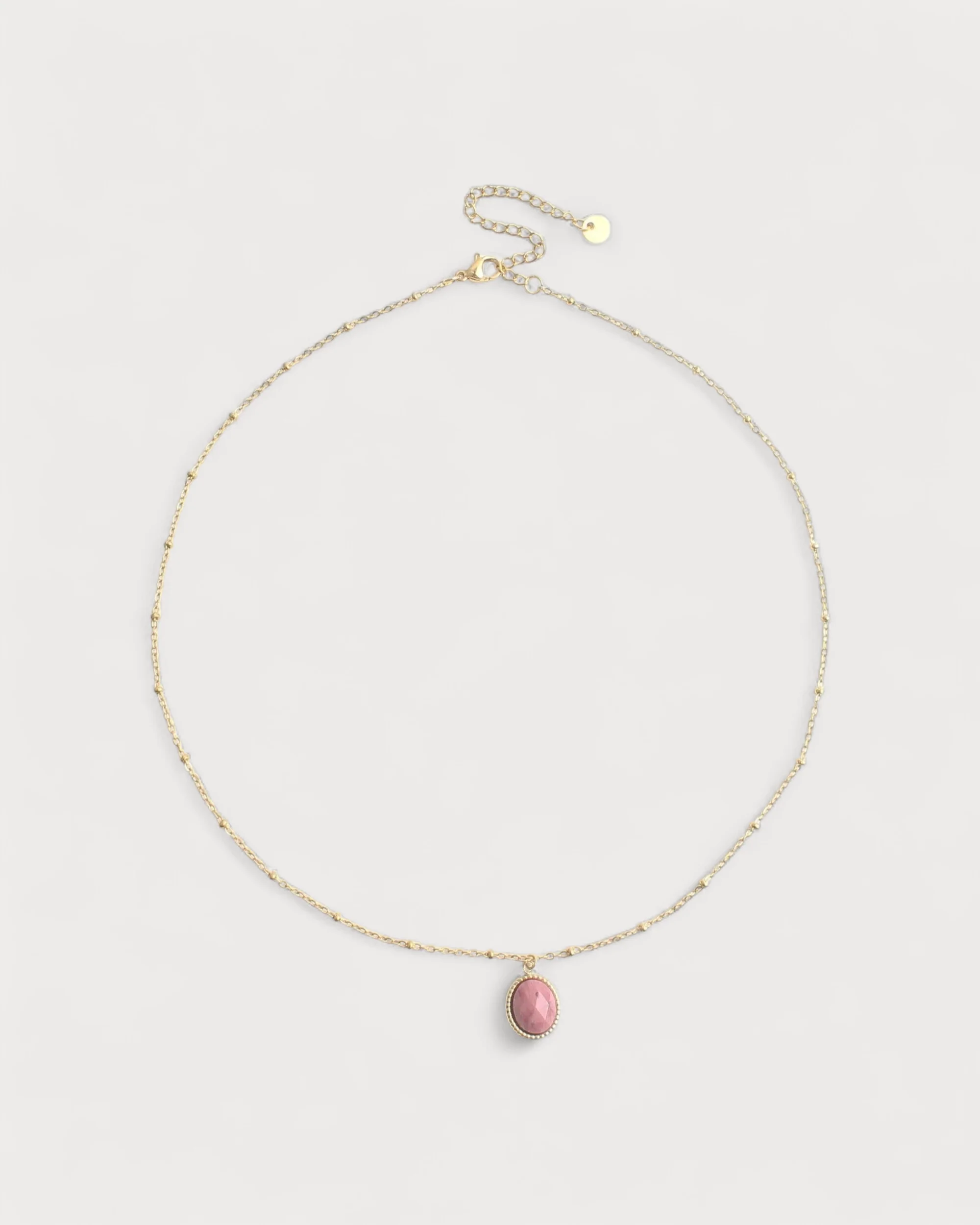 Jade - Necklace - Natural Stone - Stainless Steel - Image 5