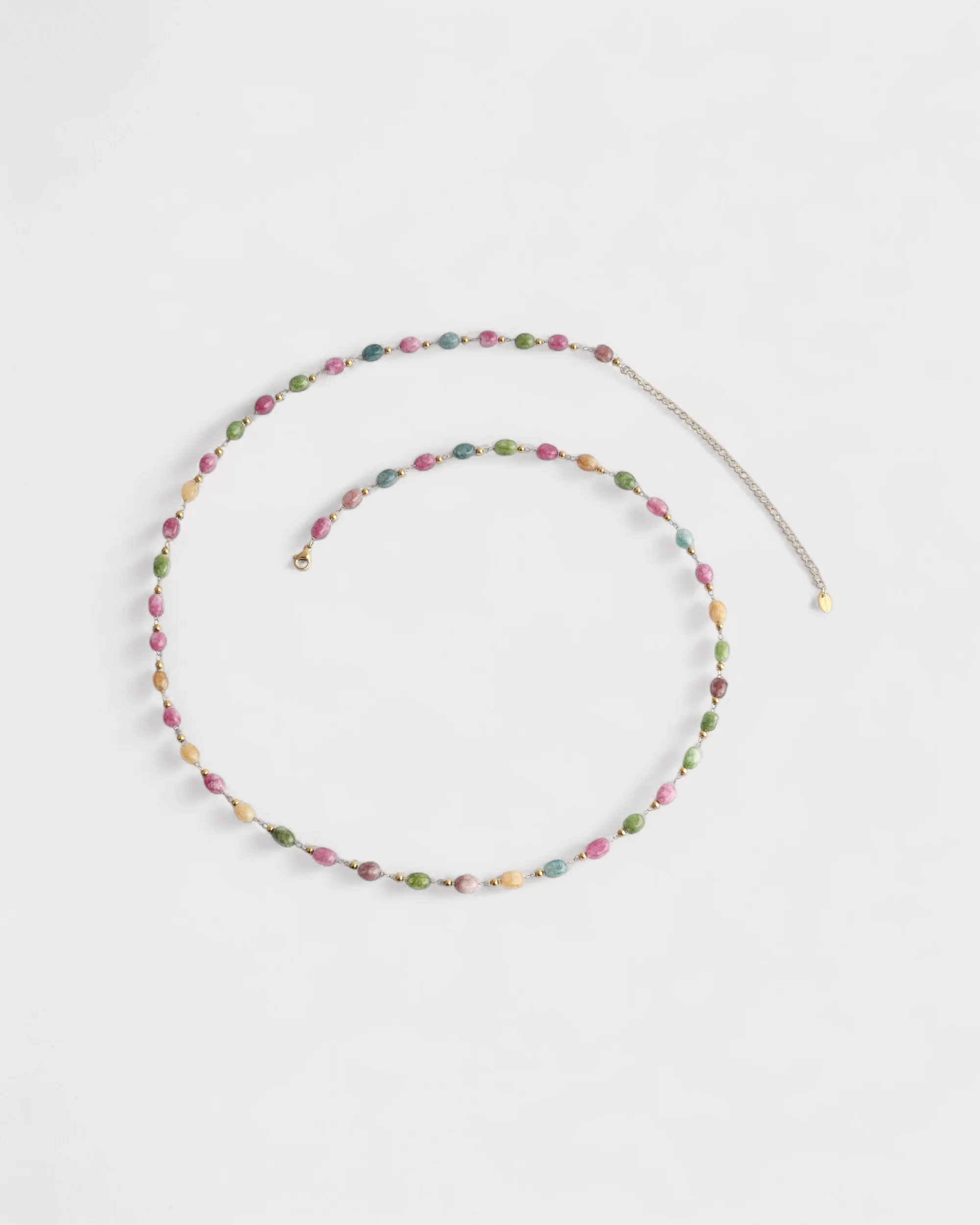 Janice - Belly Chain - Natural Stone - Stainless Steel