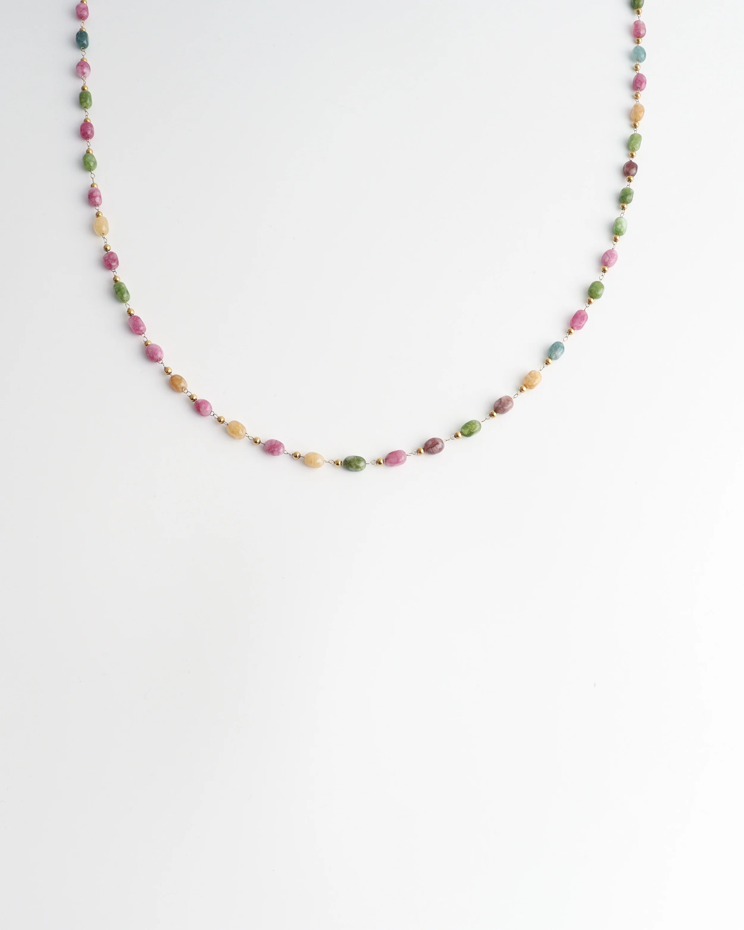 Janice - Belly Chain - Natural Stone - Stainless Steel - Image 6