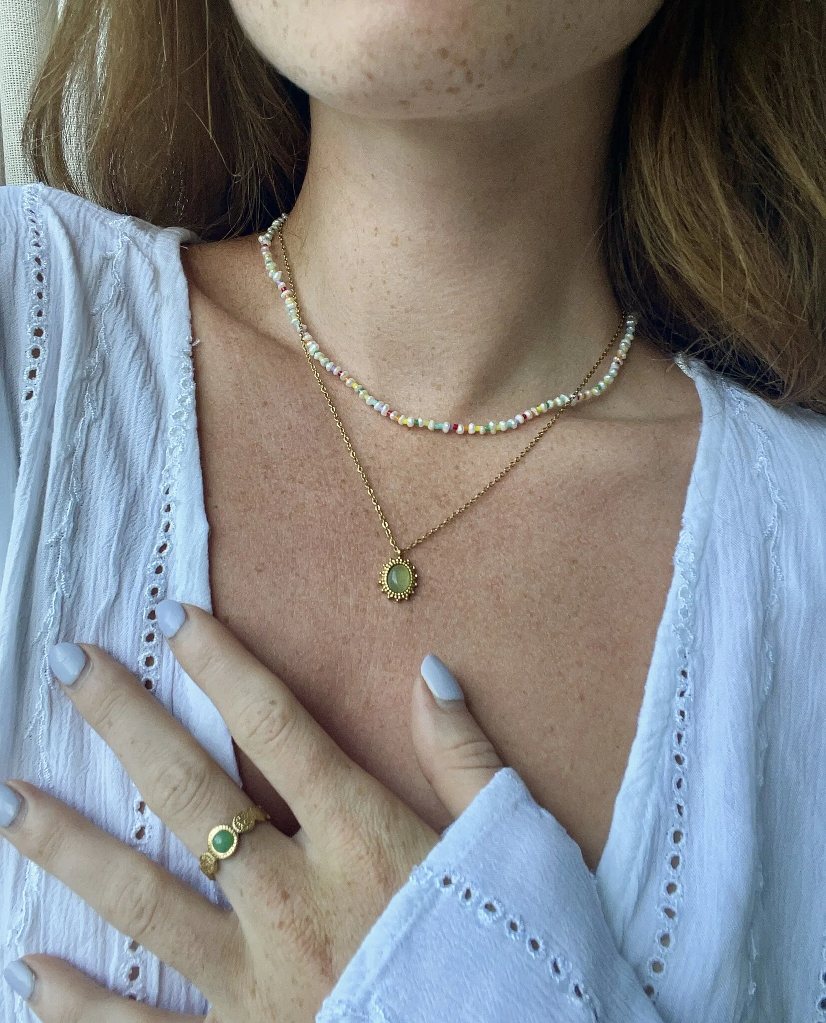 Jolie - Necklace - Natural Stone - Stainless Steel - Image 9