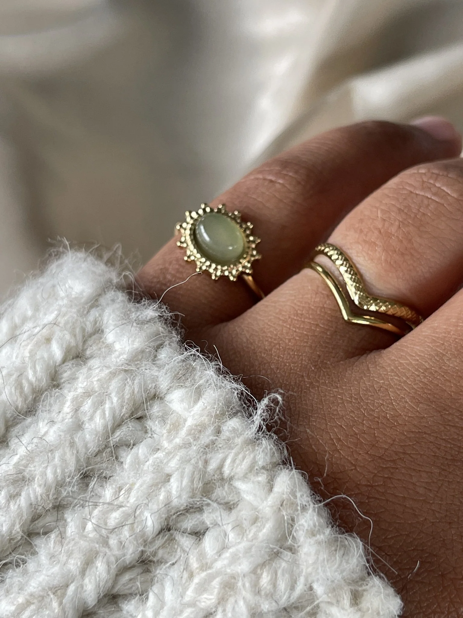 Jolie - Ring - Natural Stone - Stainless Steel - Image 13