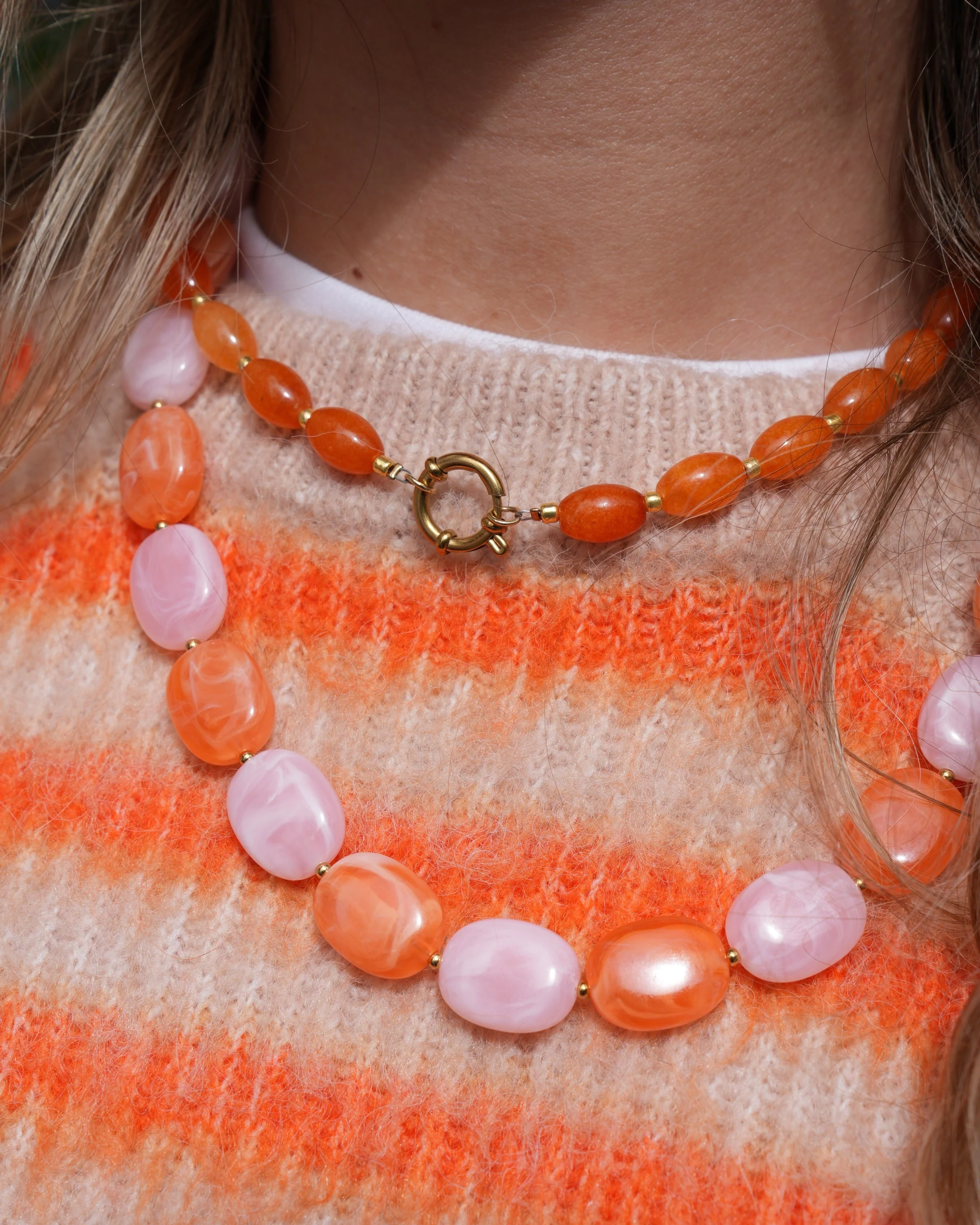 Jossy - Necklace - Natural Stone - Stainless Steel - Image 2