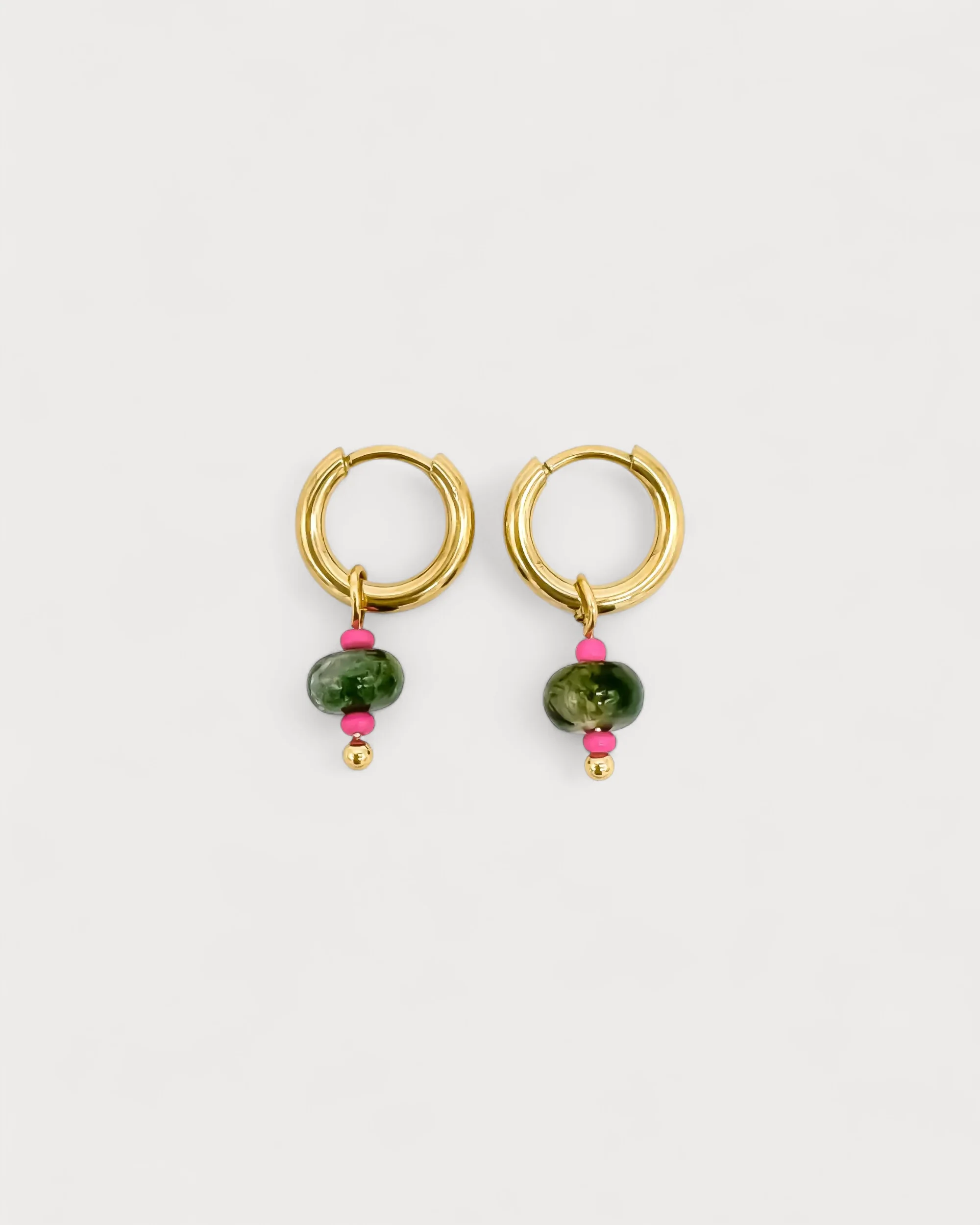 June - Earrings - Natural Stone - Stainless Steel