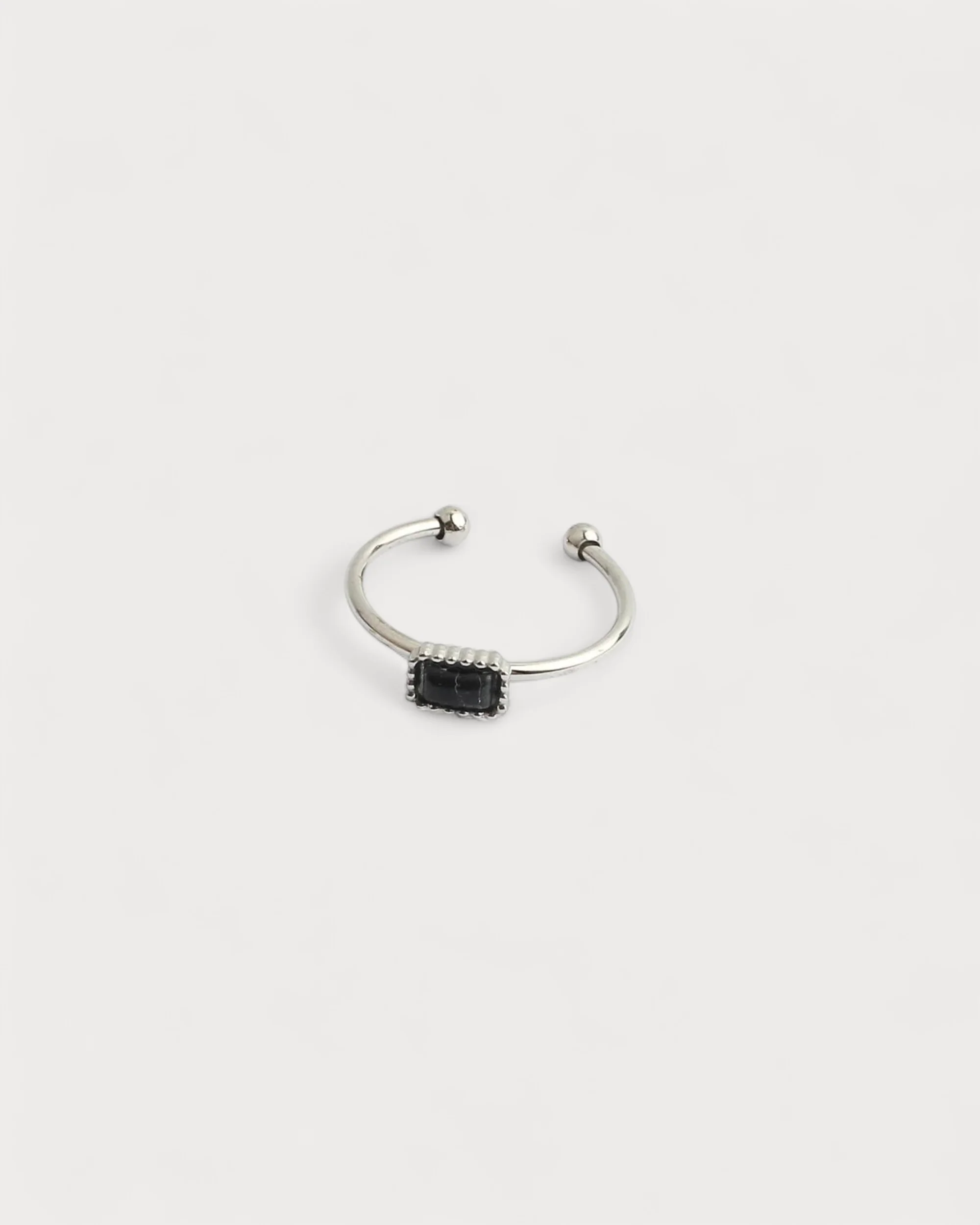 Karma - Ring - Natural Stone - Stainless Steel - Adjustable - Image 6