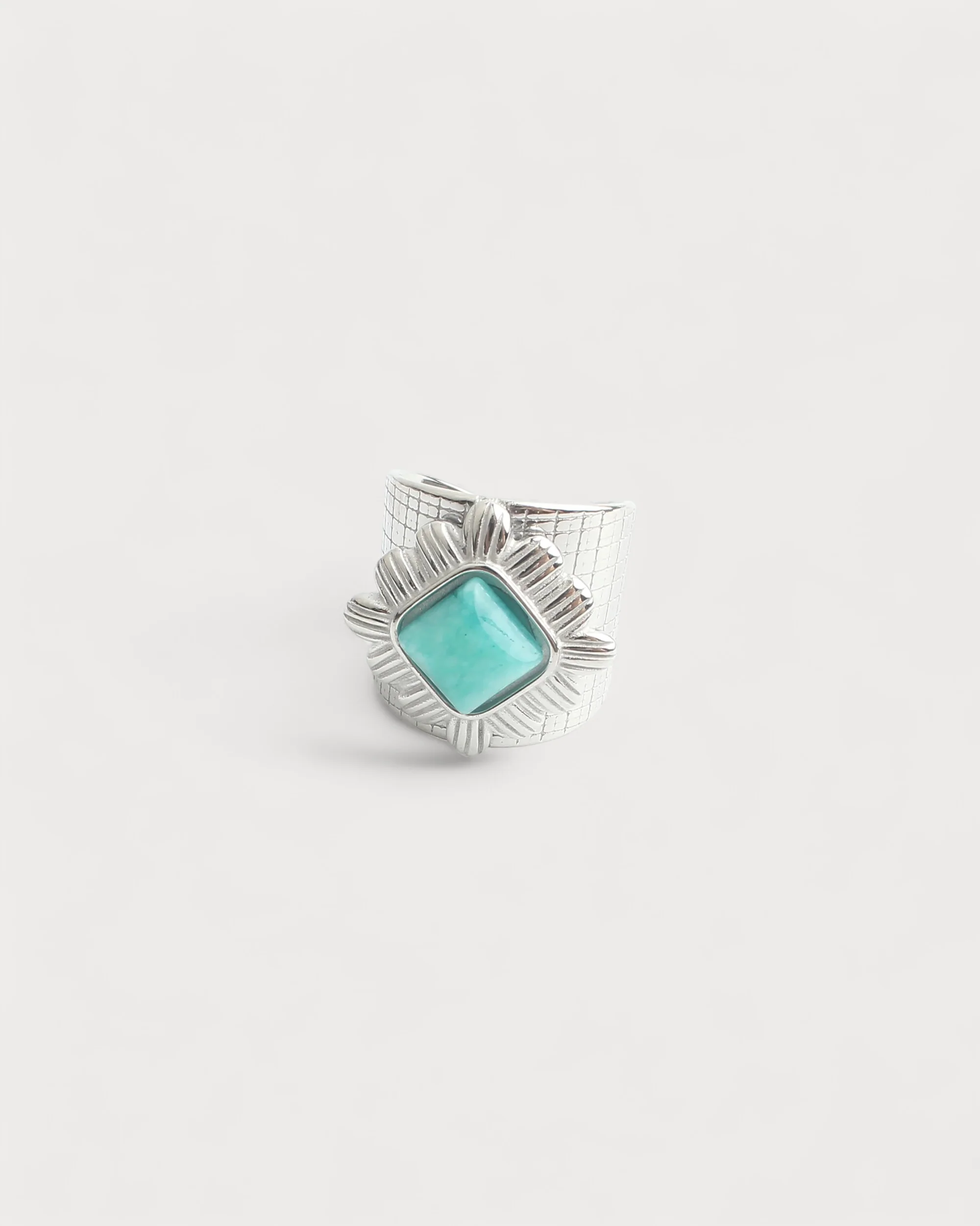 Kayla - Ring - Stainless Steel - Natural Stone - Adjustable - Image 4