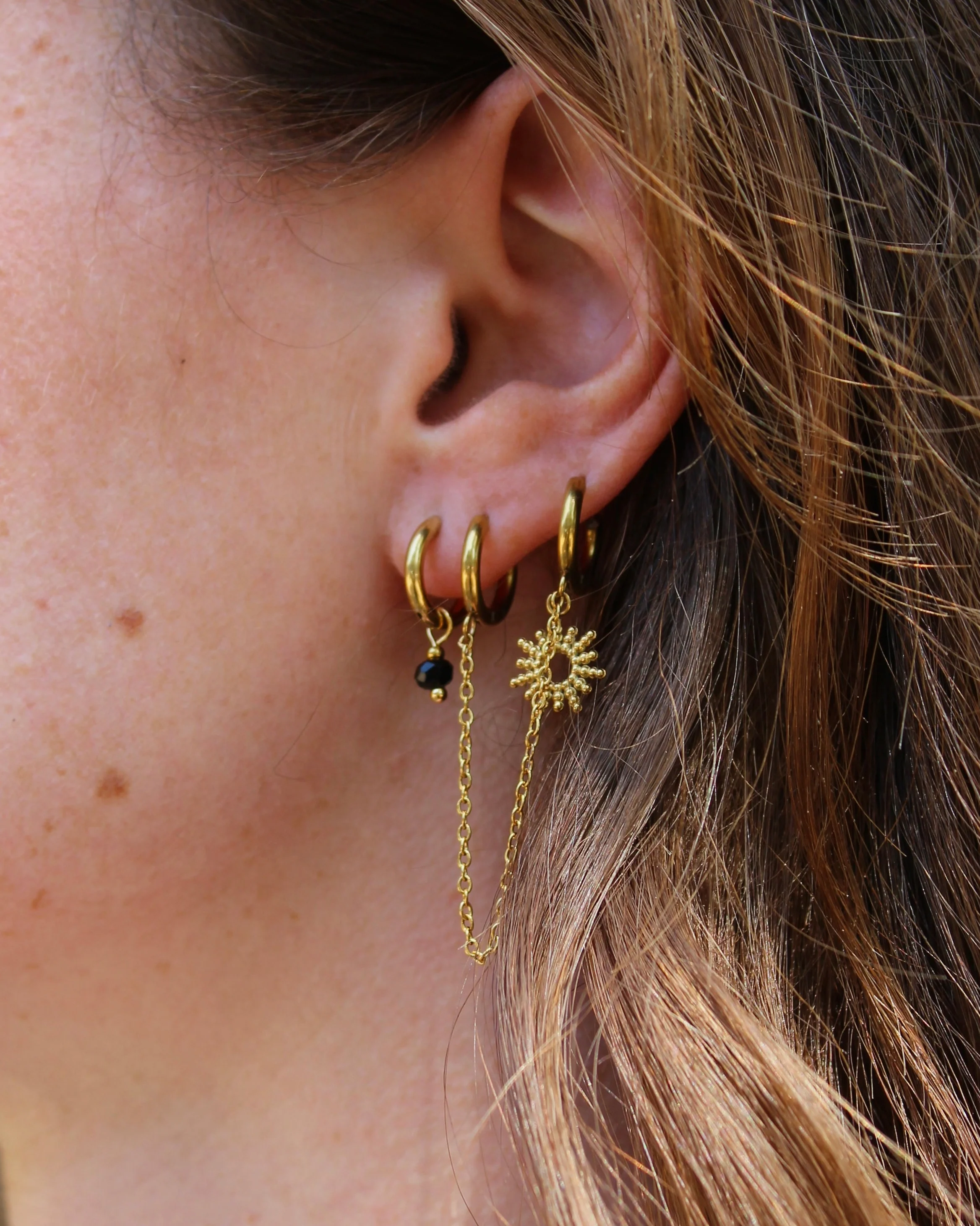 Here Comes The Sun - Double Earring - Stainless Steel - Image 2