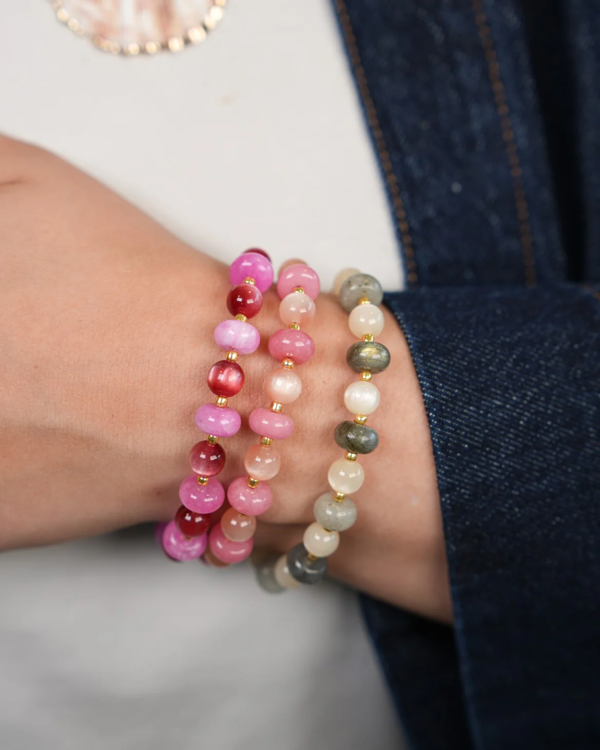Laurel - Bracelet - Natural Stone - Stainless Steel - Image 2