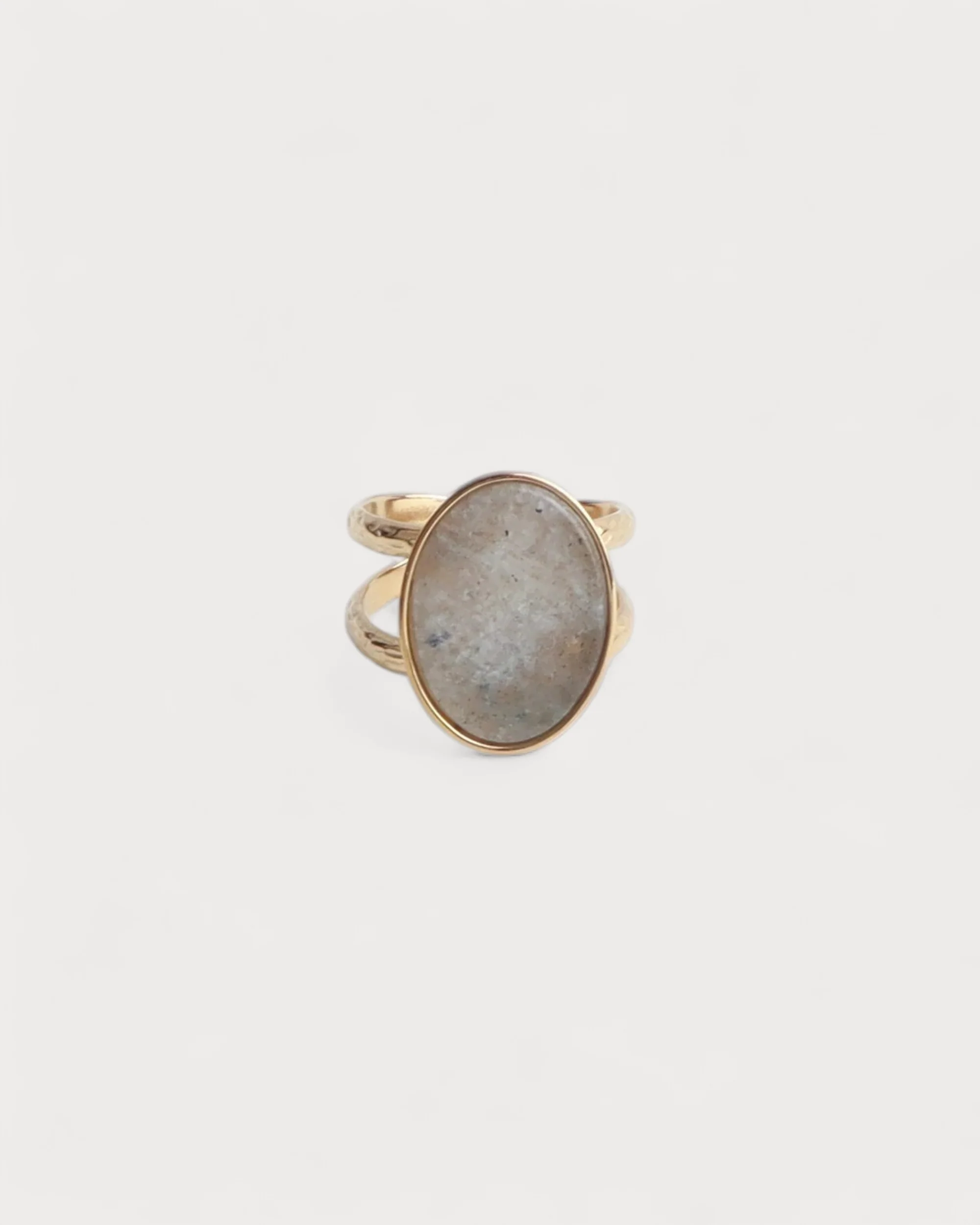 Layla - Ring - Stainless Steel - Adjustable - Natural Stone - Image 3