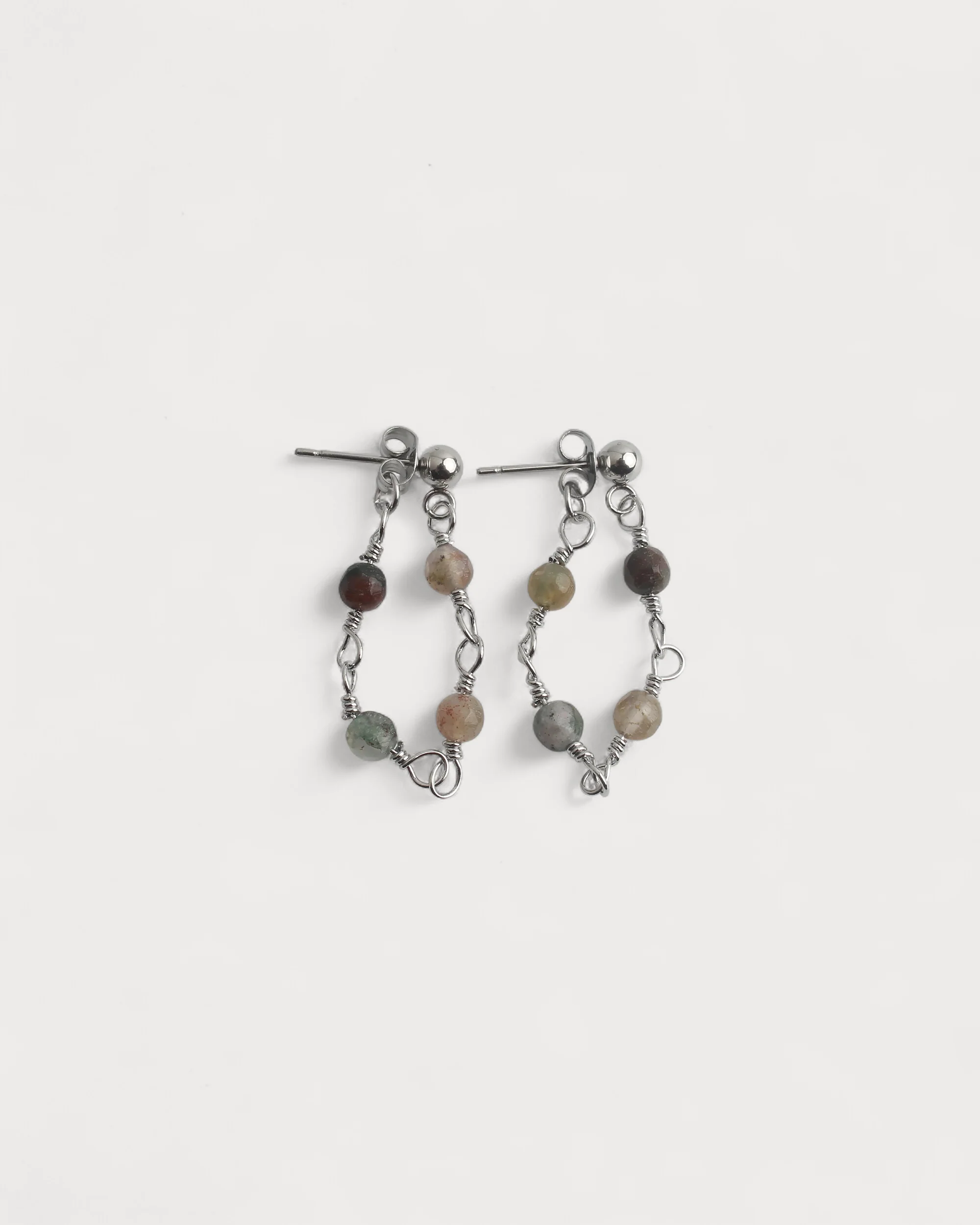 Léa - Earrings - Natural Stone - Stainless Steel - Image 7