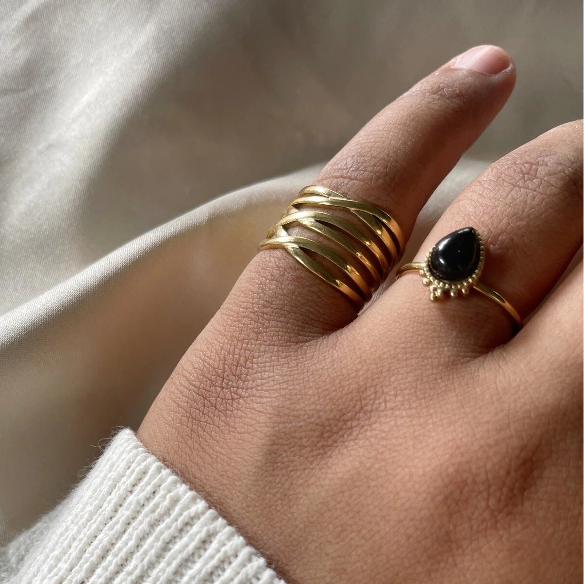 Lindsay - Ring - Stainless Steel - Adjustable - Image 2