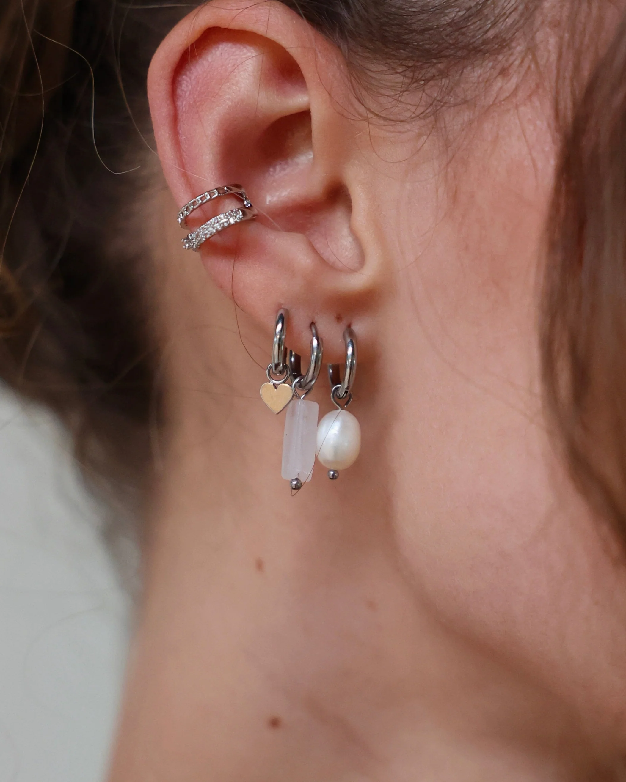 Dora - Earrings - Natural Stone - Stainless Steel - Image 9
