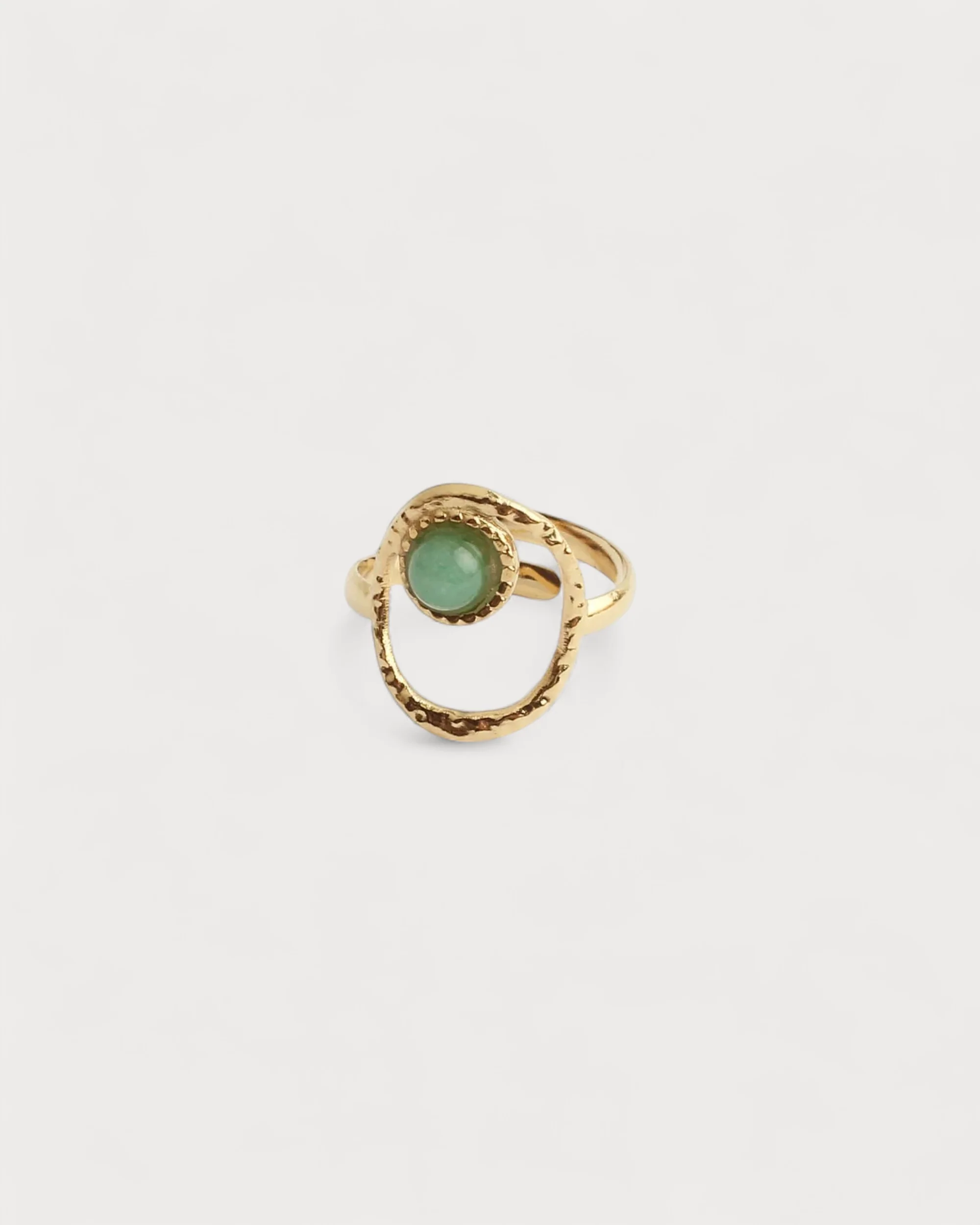 Lucia - Ring - Natural Stone - Stainless Steel - Adjustable