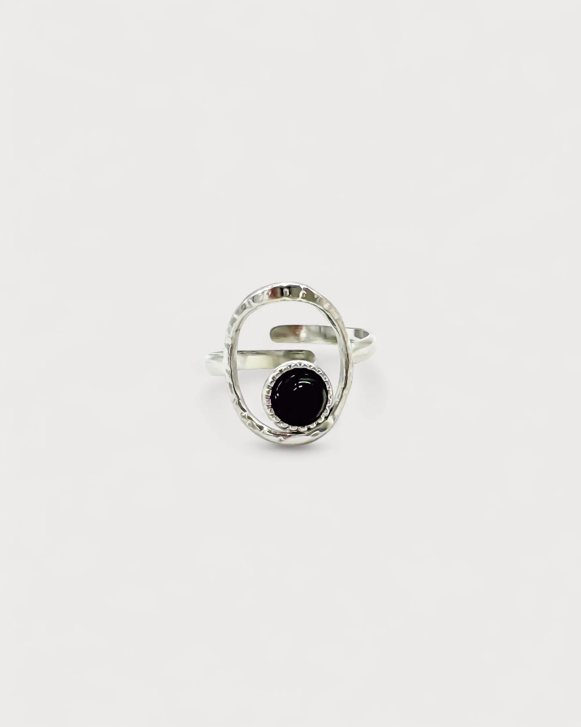 Lucia - Ring - Natural Stone - Stainless Steel - Adjustable - Image 8