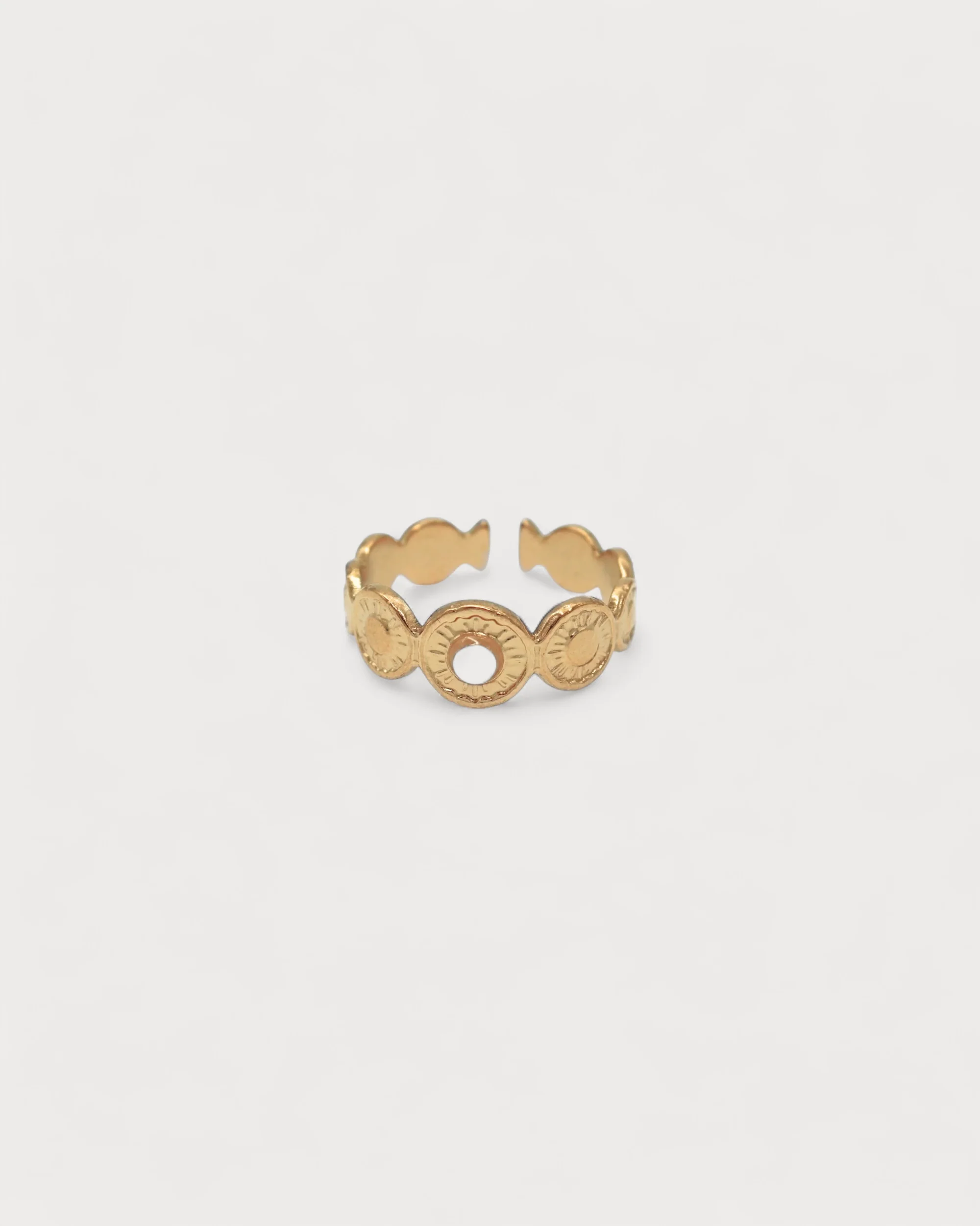 Mariana - Ring - Natural Stone - Stainless Steel - Adjustable - Image 5