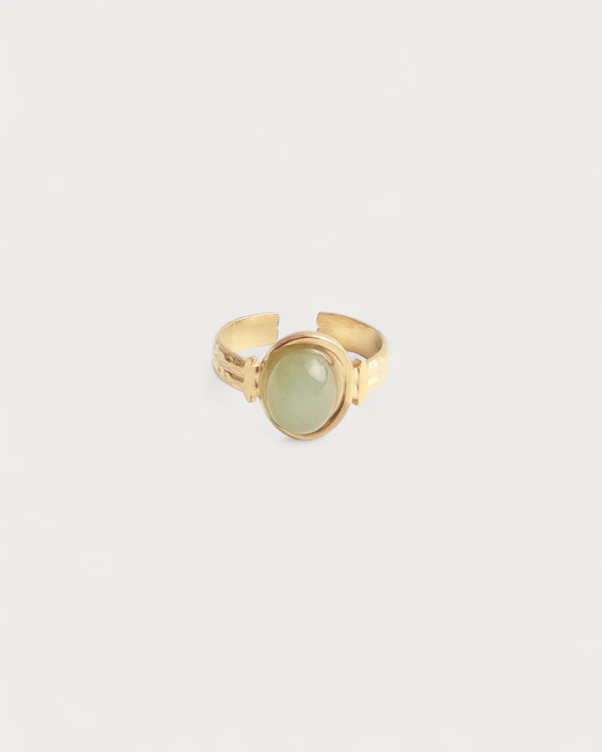 Megane - Ring - Natural Stone - Stainless Steel - Adjustable - Image 14